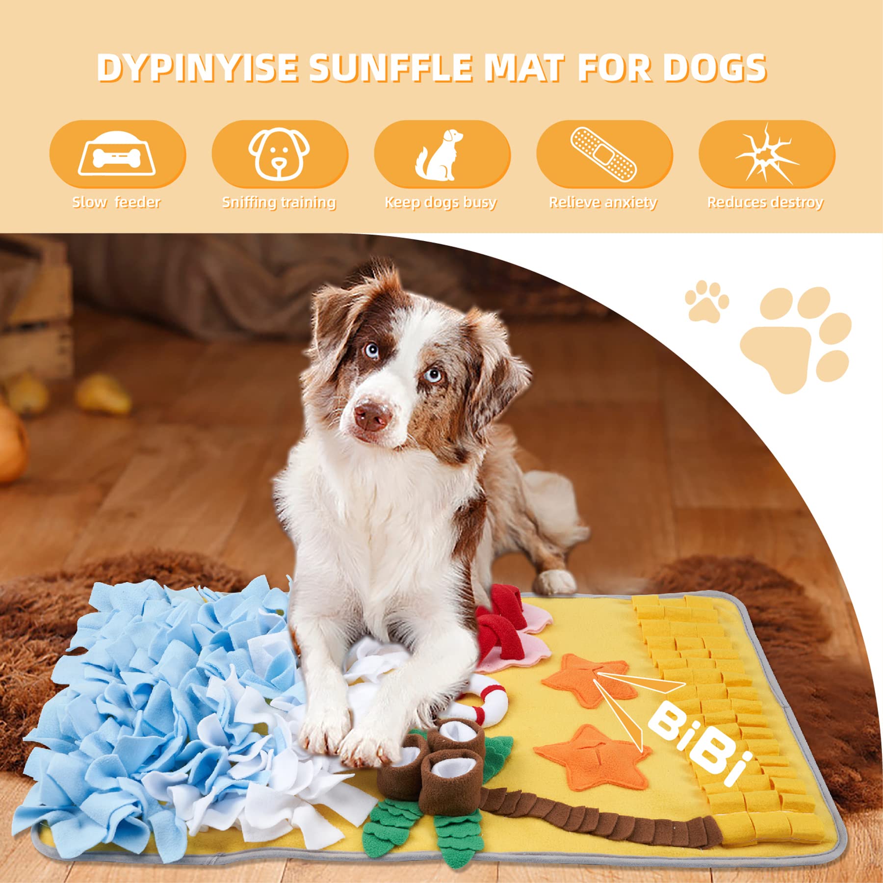 Snuffle Mat for Large Dogs & Cats - Interactive Dog Enrichment Puzzle Toy for Small, Medium & Large Breed Pets - Mental Stimulation & Slow Feeding Mat for Indoor Play & Training