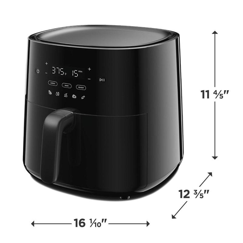Frigidaire FRAFM100B 5.3 Quart 3-in-1 Air Fryer Oven with Rapid Air Circulation - Perfect for Crispy Fries, Chicken Wings & Healthy Family Meals