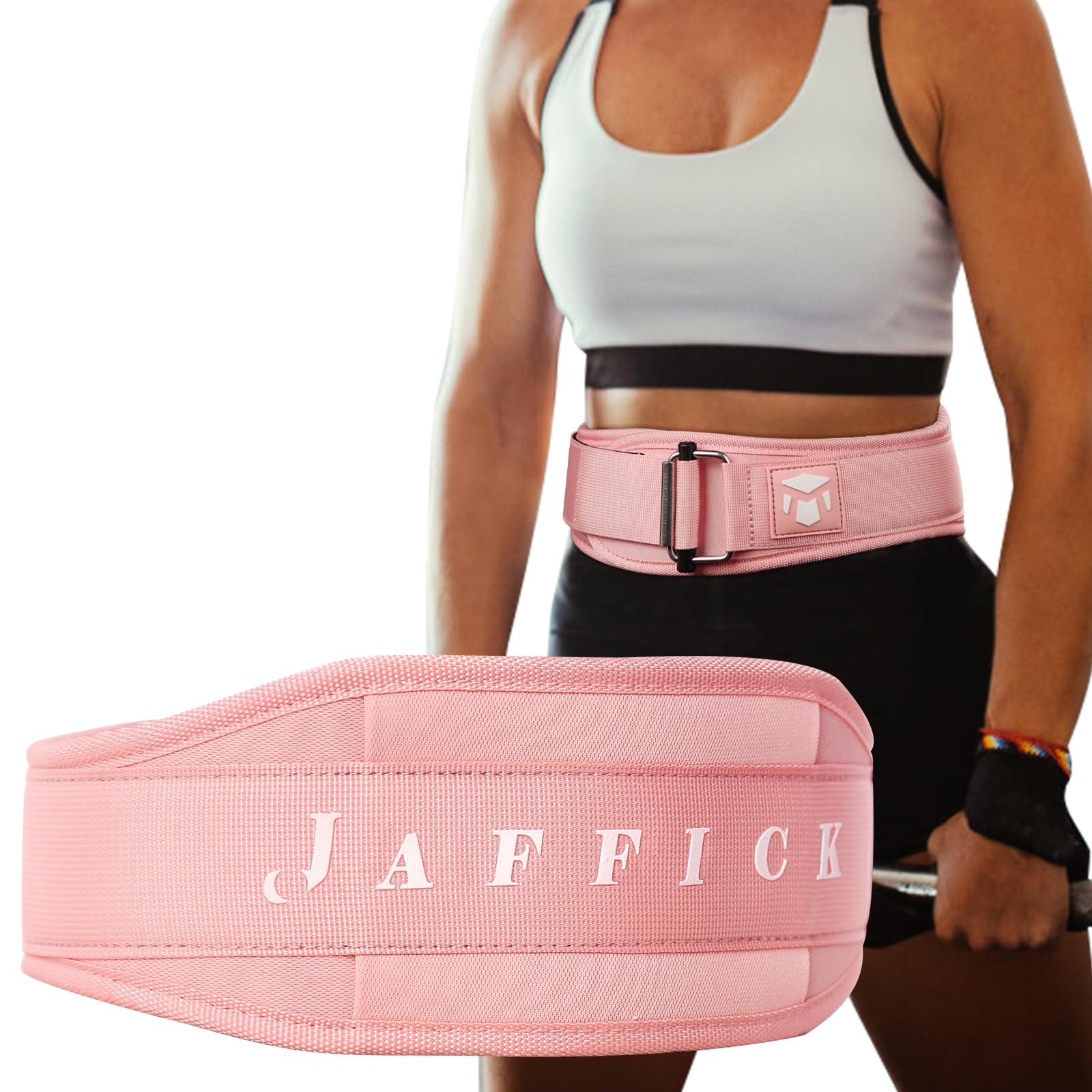 4 Inch Wide Women's Weightlifting Belt - Adjustable Self-Locking Gym Belt for Cross Training, Bodybuilding, Deadlifts & Squats - Lower Back Support for Powerlifting & Olympic Lifting - Perfect for Home & Gym Workouts