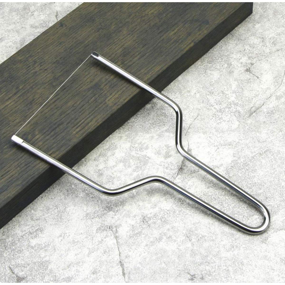 Premium Stainless Steel Cheese Slicer - 2 Pack Wire Cheese Cutter for Hard & Soft Cheeses, Butter, Foie Gras - Essential Baking & Cooking Tool for Kitchen, Charcuterie Boards & Party Platters