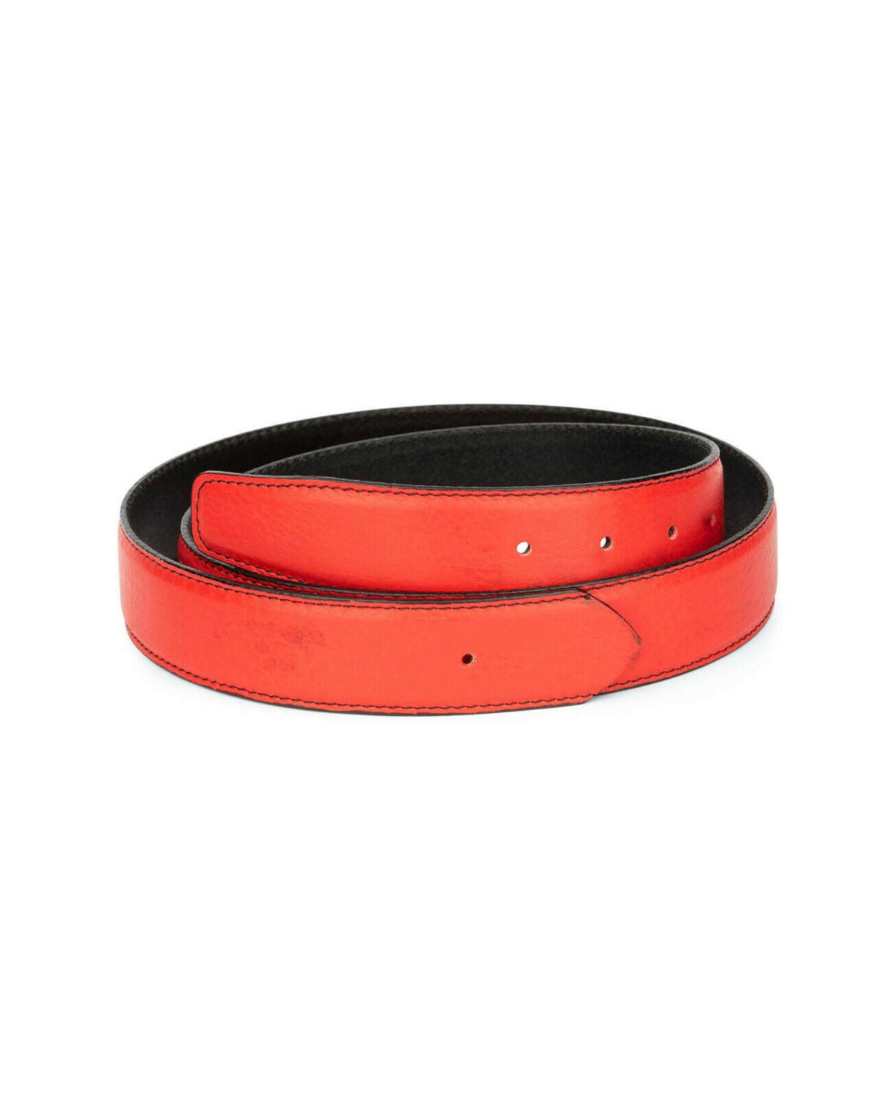 Genuine Leather Replacement Belt Strap for Ferragamo - 35mm Width - Men's Red Dress Belt for Office & Formal Occasions
