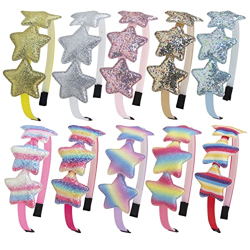 10PCS Star Headbands