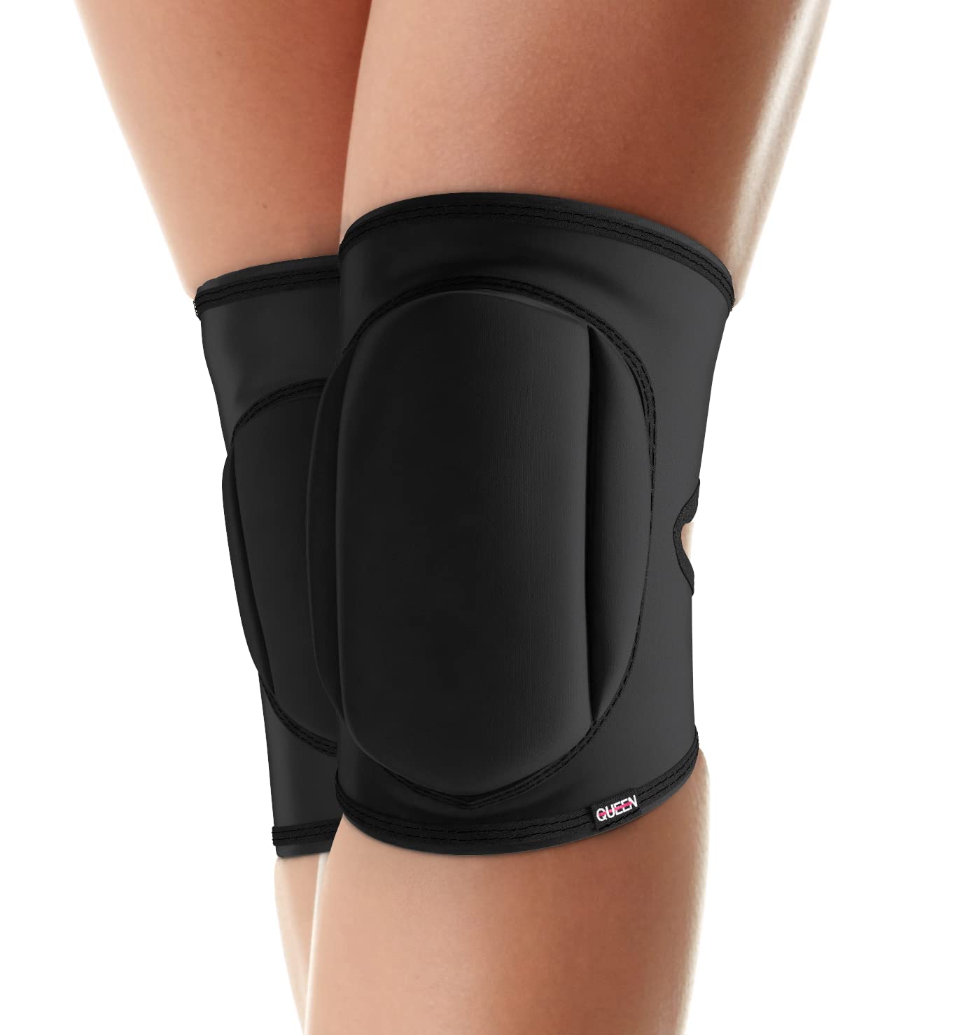 Queen Wear - Sleek Black Pole Dance Knee Pads - XXL Size Knee Protection for Ballet, Modern Dance & Indoor Sports - Perfect for Dance Practice, Gym Workouts & Fitness Training