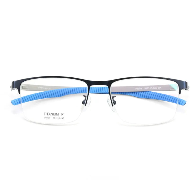 Aimee Unisex Semi-Rimless Square Titanium Sports Eyeglasses 2992 - Lightweight Durable Frames for Running, Cycling & Outdoor Activities