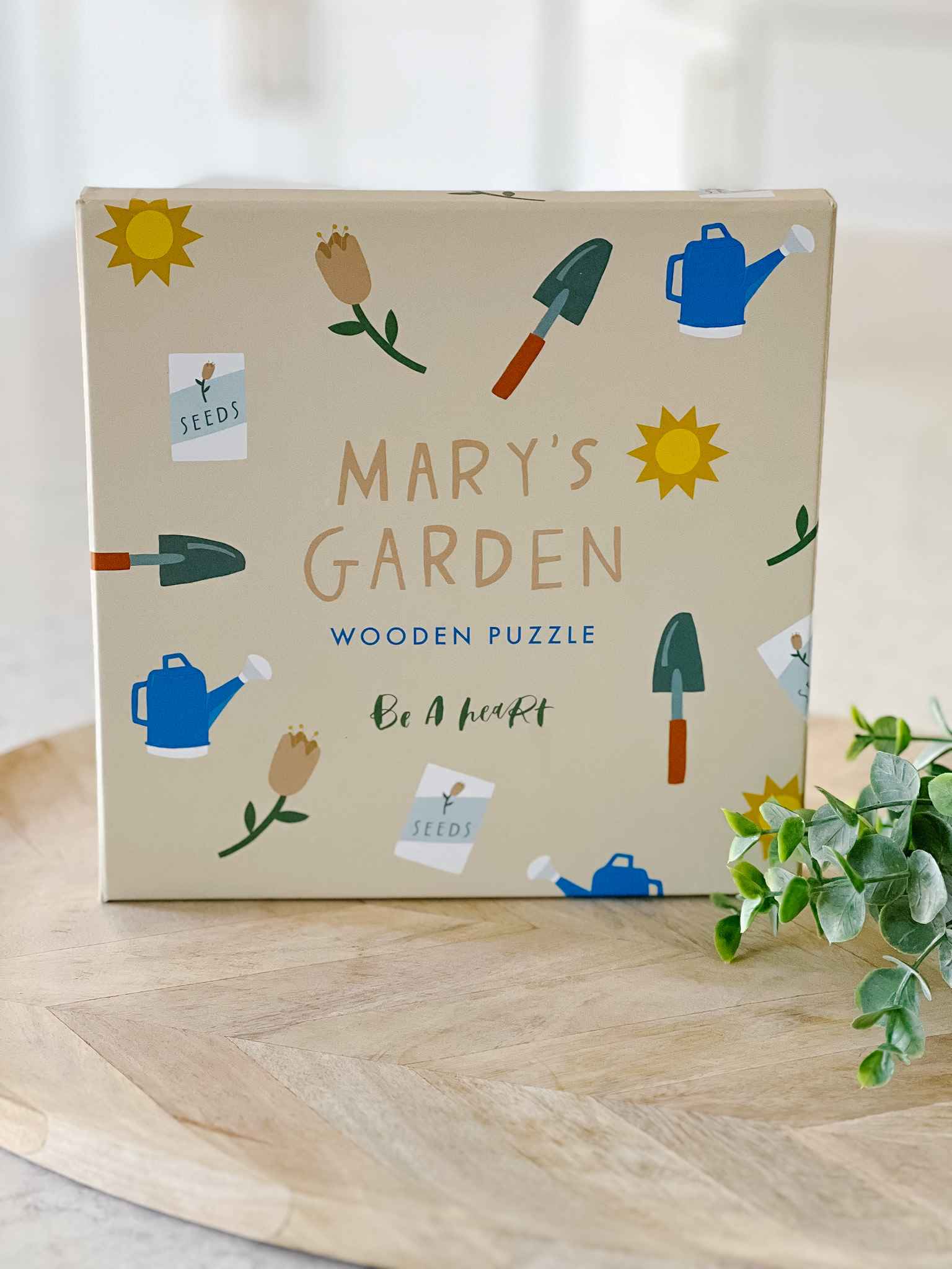 Mary's Garden Wooden Puzzle for Kids - 60 Piece Educational Nature-Themed Jigsaw Puzzle - Perfect for Family Game Night, Classroom Activities & Montessori Learning
