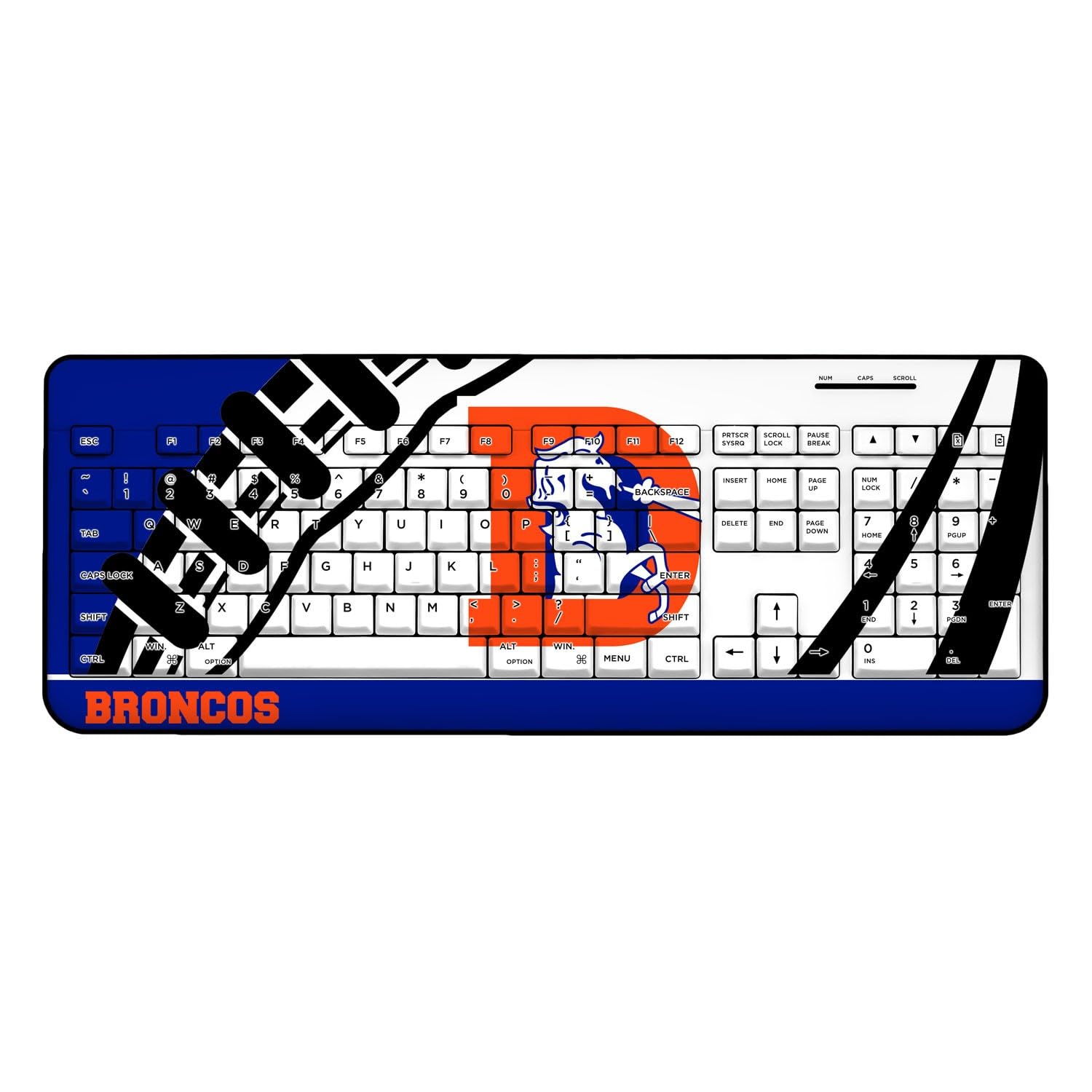 NFL Passtime Design Wireless Keyboard - Ergonomic & Quiet for Gaming & Office Use - Compatible with PC, Mac, Laptop - Perfect for Football Fans & Home Office Setup