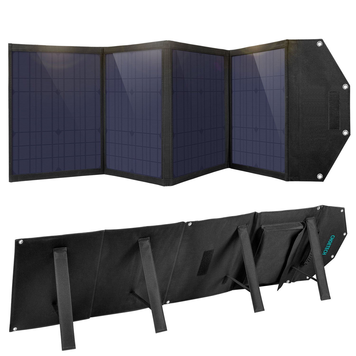 Choetech SC009 V2 100W Foldable Solar Charger with USB Ports - Portable Solar Panel for Camping, Hiking, RV & Outdoor Power Supply