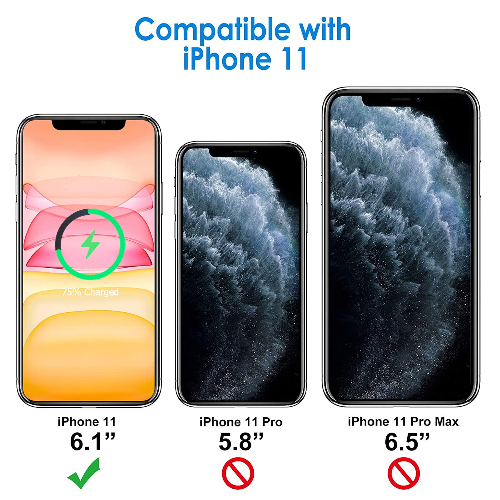 10000mAh Battery Case for iPhone 11 - High Capacity Rechargeable Protective Charging Cover | Wireless Charging & CarPlay Compatible | Portable Extended Battery Pack for Travel, Work & Outdoor Activities (Black, 6.1 inch)