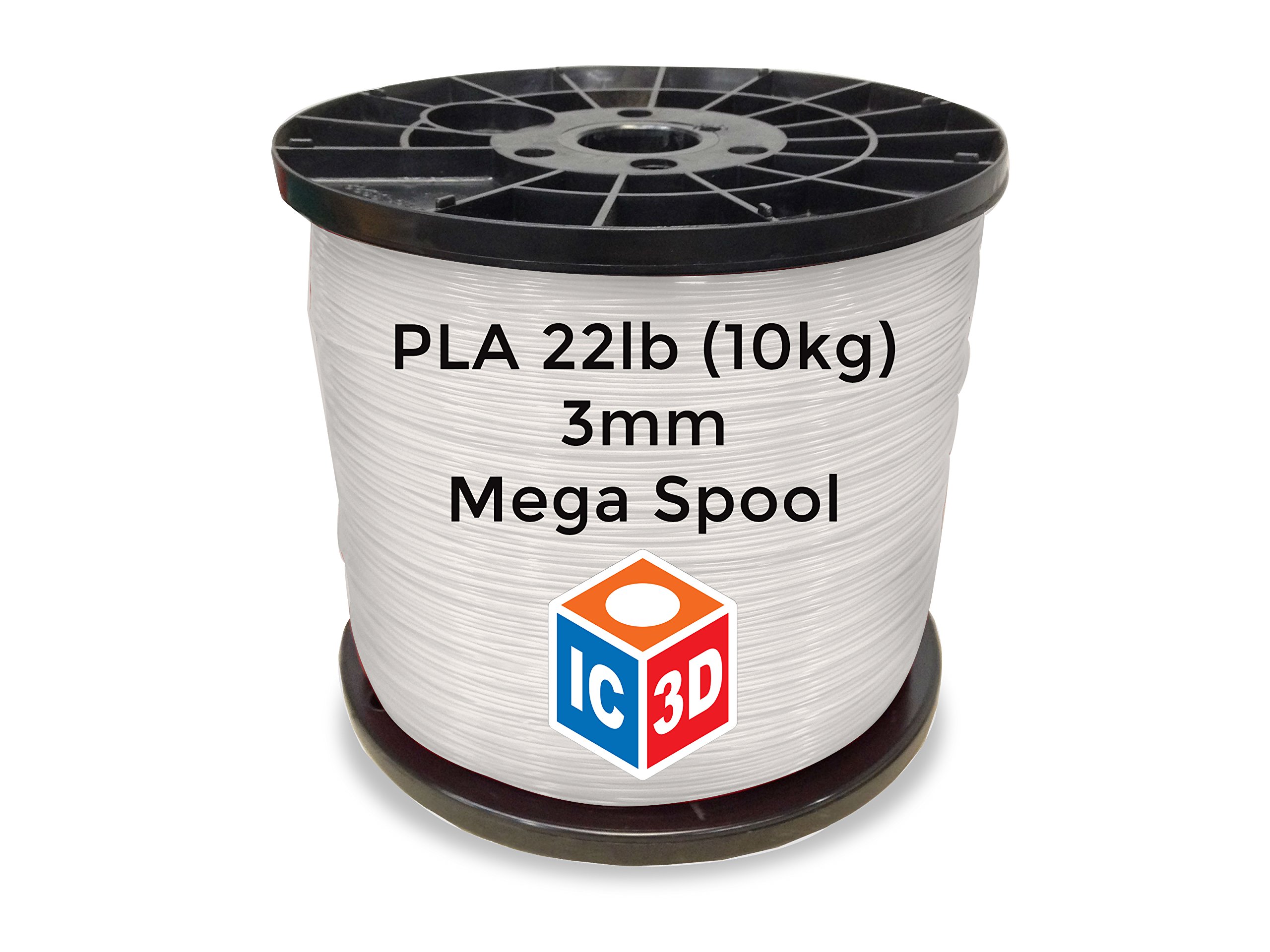 Premium 2.85mm PLA 3D Printer Filament - 10kg Mega Spool | ±0.05mm Dimensional Accuracy | High-Quality Professional 3D Printing Material | Made in USA | Perfect for Large-Scale 3D Printing Projects, Cosplay Props & Functional Prototypes
