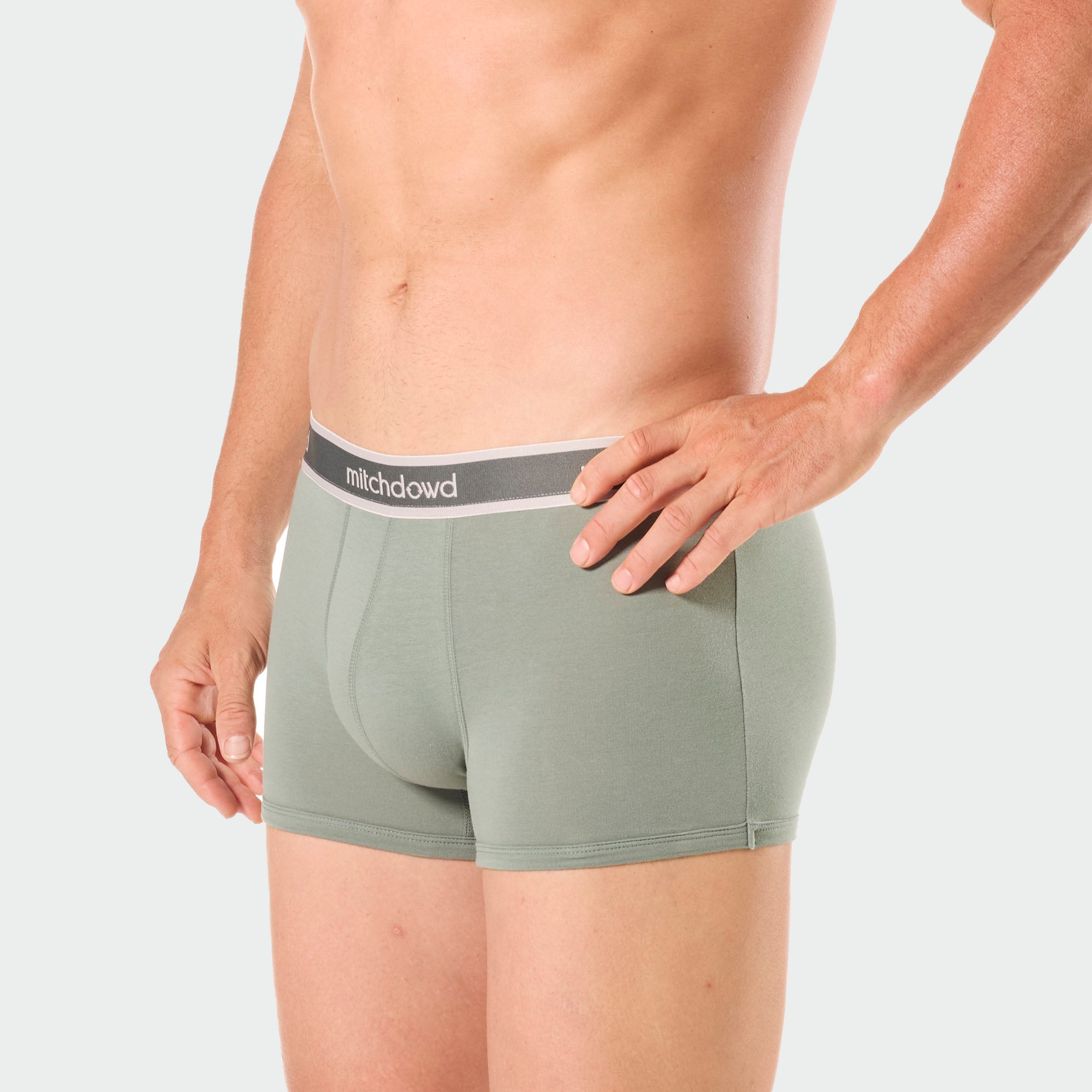 Men's Bears Pumping Iron Cotton Trunk 3-Pack - Soft Breathable Boxer Briefs for Gym, Workout & Everyday Comfort - Green