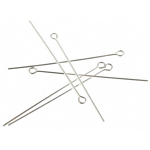 24g Sterling Silver Eye Pins (5-Pack) - Perfect for Jewelry Making, DIY Crafts, and Beading Projects
