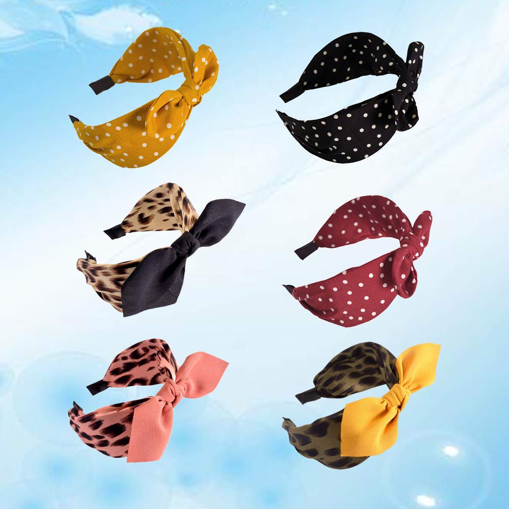 6Pcs Women's Fashion Headbands Set - Soft Hair Bandanas, Bowknot Headwraps & Hair Hoops for Women - Perfect for Workouts, Yoga, Running, and Everyday Styling