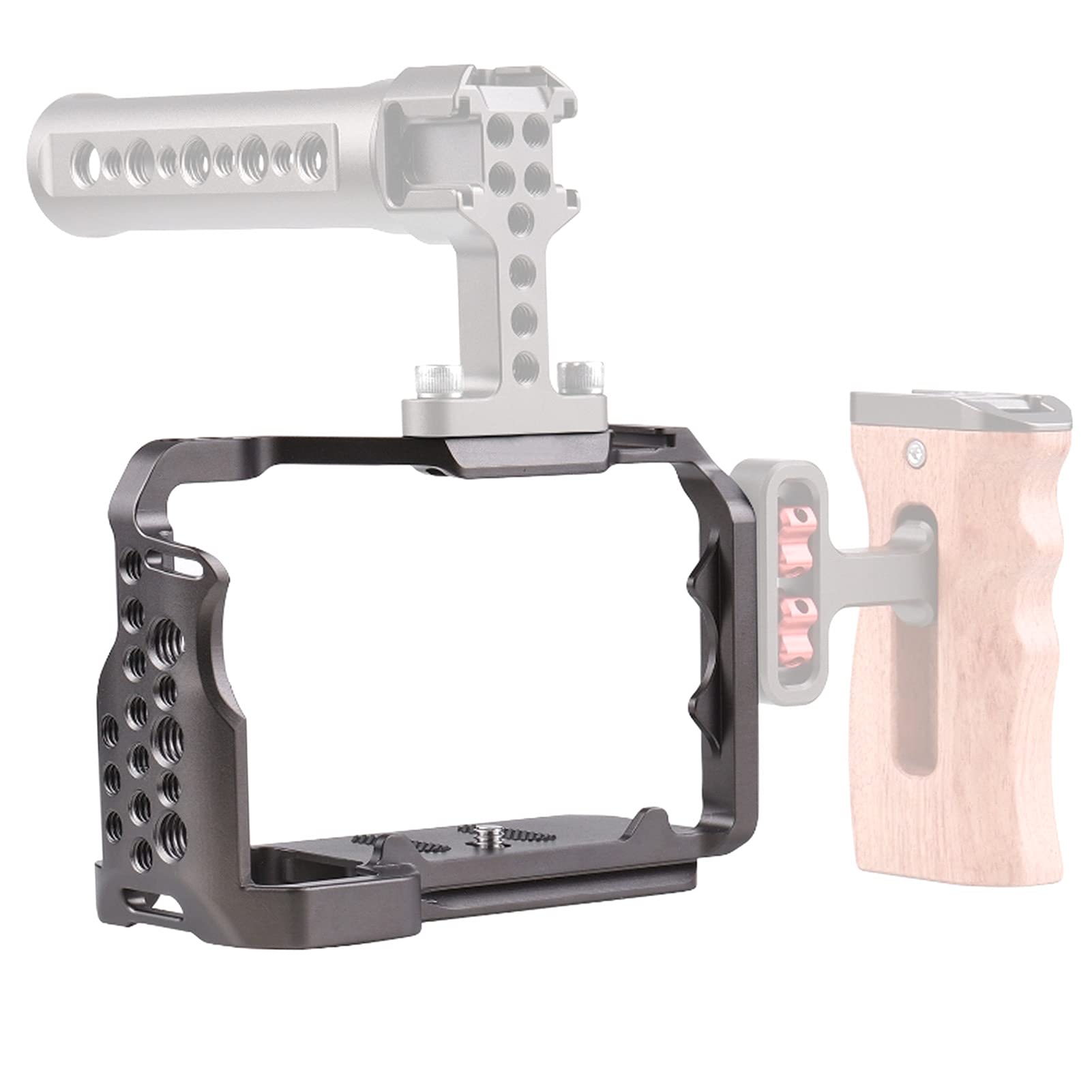 Portable Aluminum Alloy Camera Cage for Sony A7S3 - CNC Integrated Protective Cover Case | Perfect for Vlogging, Film Making & Outdoor Photography