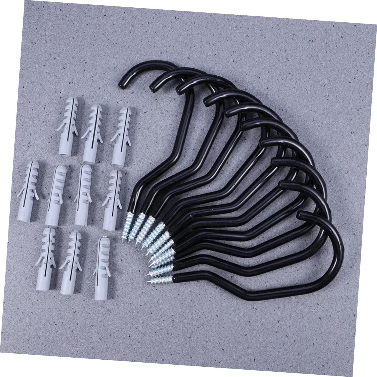 Outanaya 10-Pack Heavy Duty Steel Wall Mount Bike Hooks - Space Saving Bike Storage Rack for Garage, Shed, or Home Organization - Perfect for Mountain Bikes, Road Bikes, and Cycling Gear