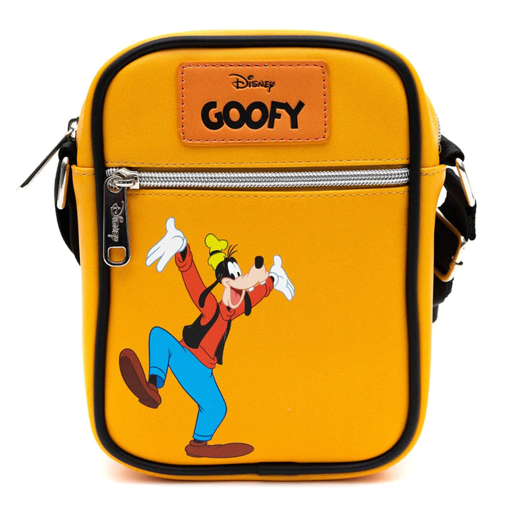 Disney Classic Goofy Deluxe Crossbody Bag with ID Card Holder - Stylish & Functional for Theme Parks, Travel & Everyday Use