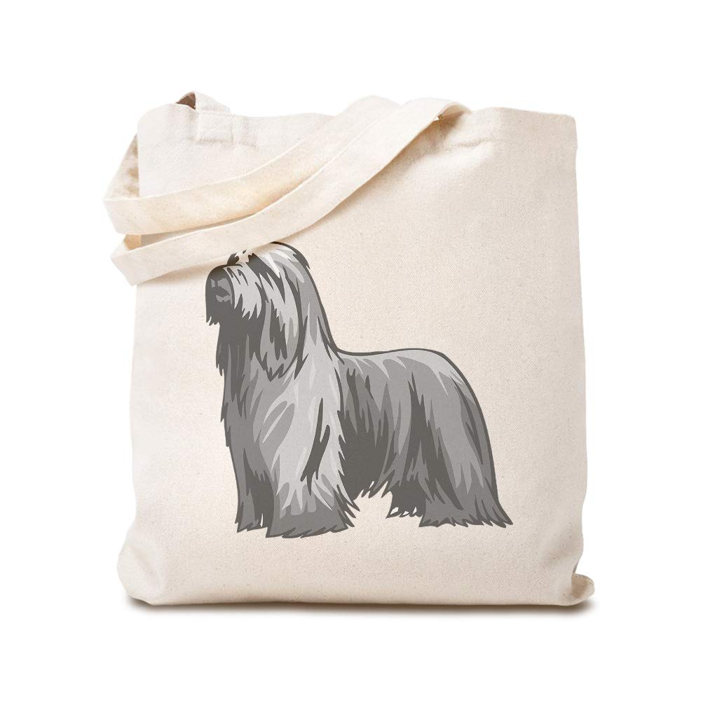 Custom Bearded Collie Dog Print Canvas Tote Bag - Reusable Shopping & Beach Bag for Women - Perfect for Groceries, Travel, and Outdoor Activities