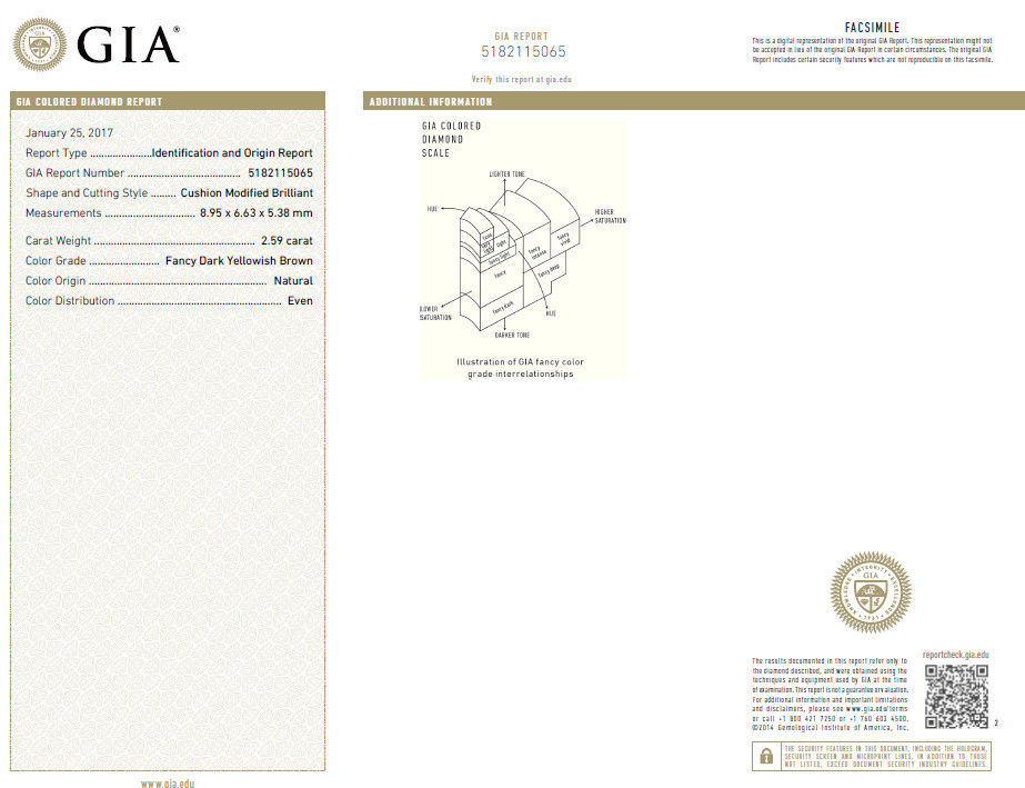 GIA Certified 2.59 Carat Fancy Yellow Brown Diamond Engagement Ring in Platinum - Perfect for Proposals, Anniversaries & Special Occasions