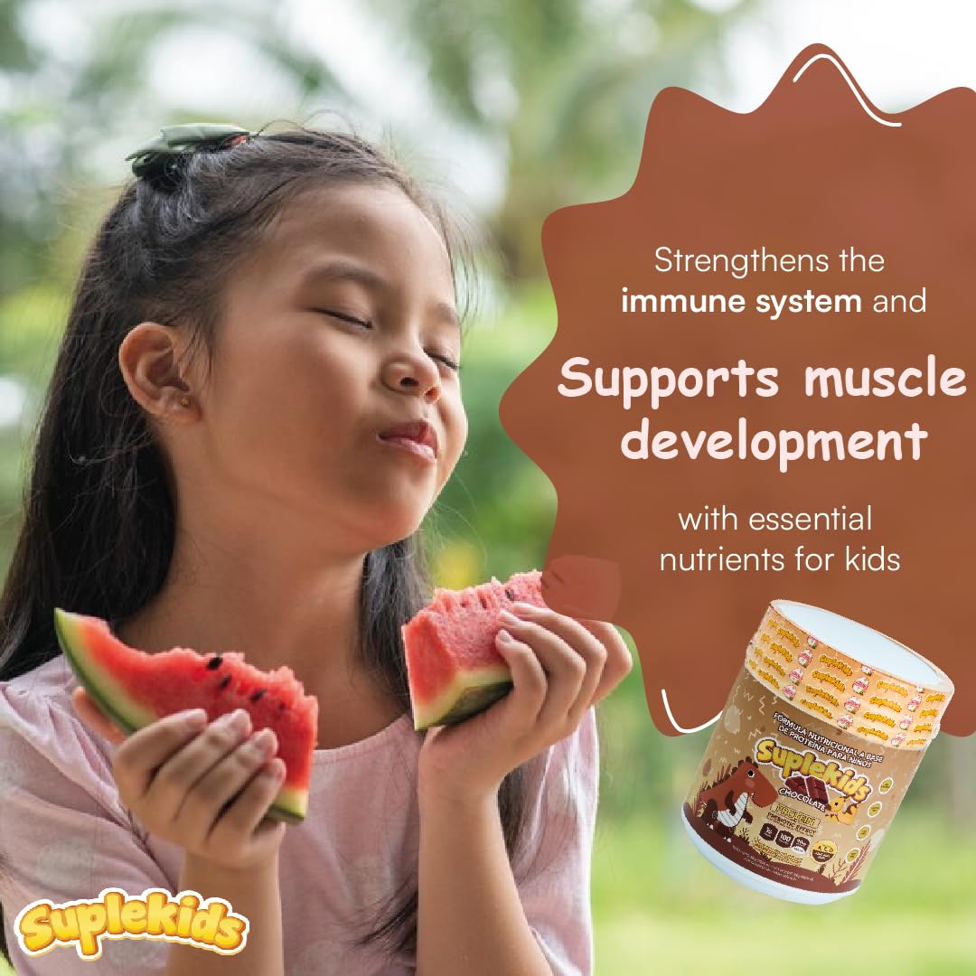 Chocolate Protein Shake Powder for Kids - Healthy Growth & Muscle Development - Weight Gain Support - Perfect for Breakfast, After-School Snacks & Sports Nutrition