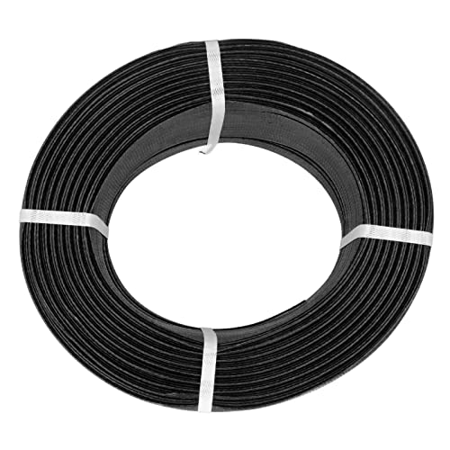 1 Roll Heavy Duty PP Plastic Packing Belt with Manual Tool - 9KG Capacity, 10# Industrial Cable Tie for Secure Packing (Black) - Ideal for Shipping, Moving & Warehouse Use