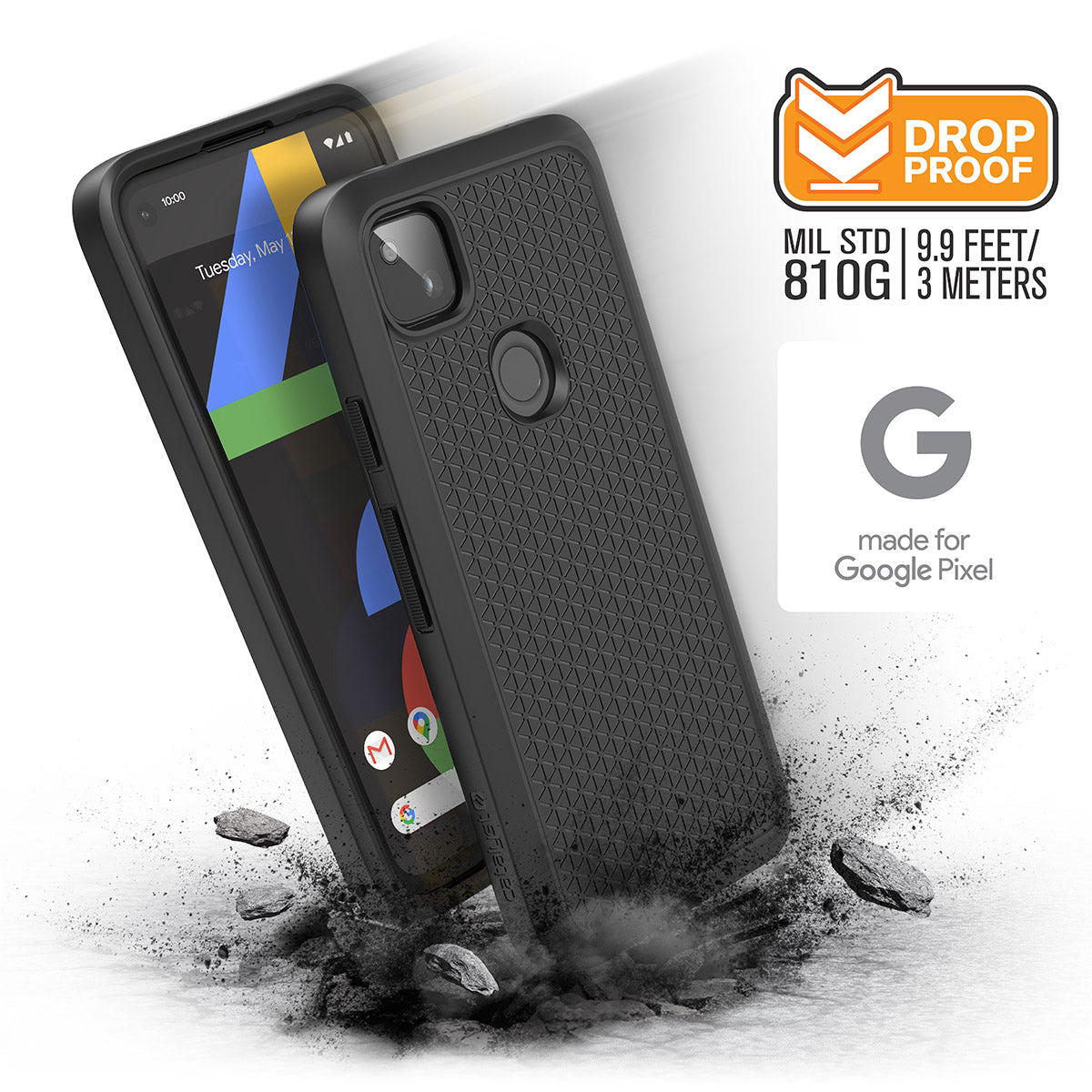 Google Pixel 4A Case - Shockproof Protective Cover (Not Compatible with Pixel 4A 5G) | Slim Fit, Anti-Scratch & Durable Design | Perfect for Daily Use, Travel & Outdoor Activities
