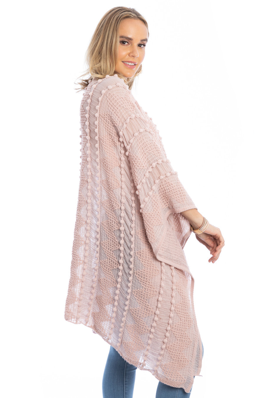 Bohemian Textured Kimono - Lightweight Floral Print Cover Up for Women | Perfect for Beach, Festival & Summer Outfits