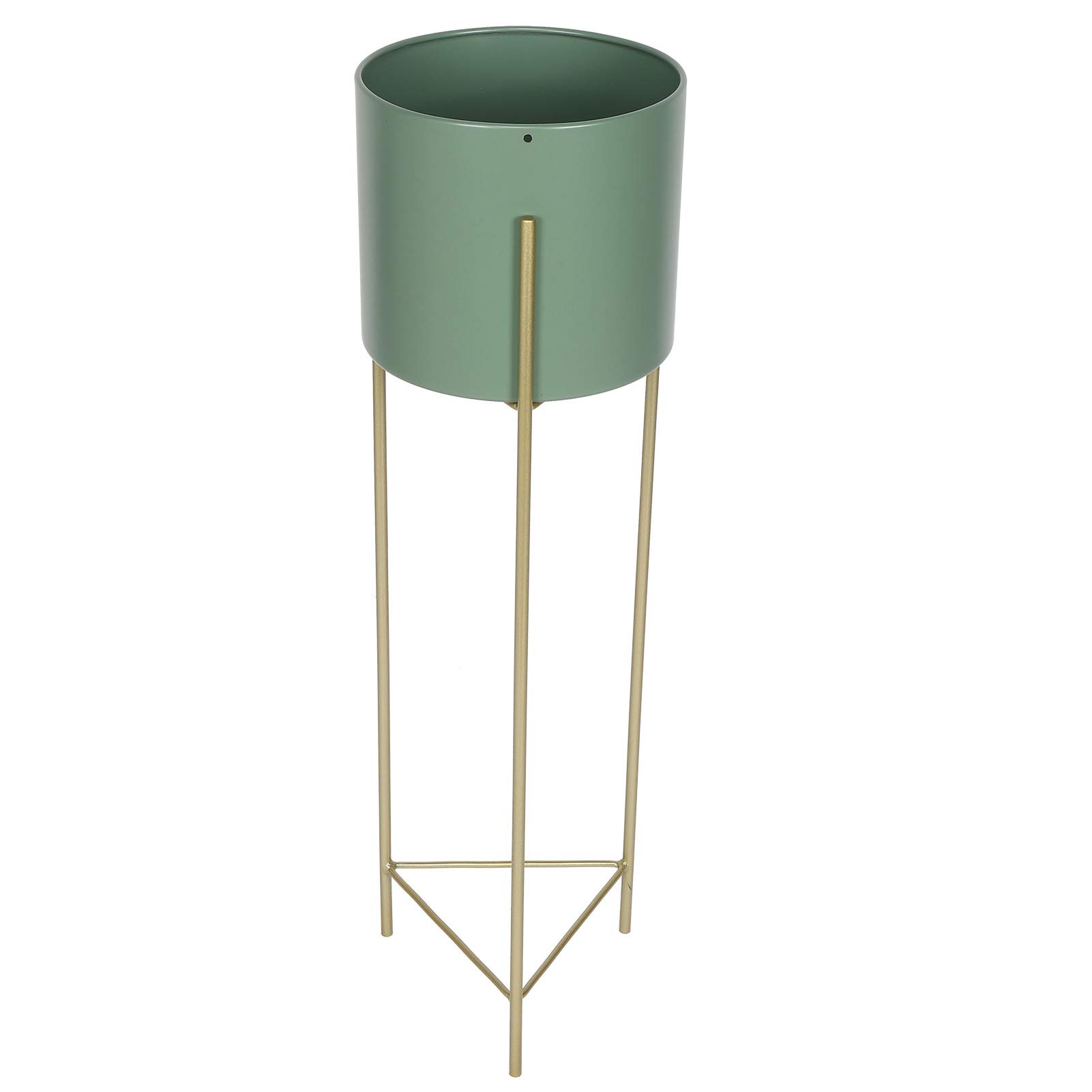 Large White Iron Garden Planter with Stand - High Hardness Flower Pot for Plants, Balcony & Home Decor - Perfect for Indoor Herbs, Outdoor Flowers & Patio Gardening