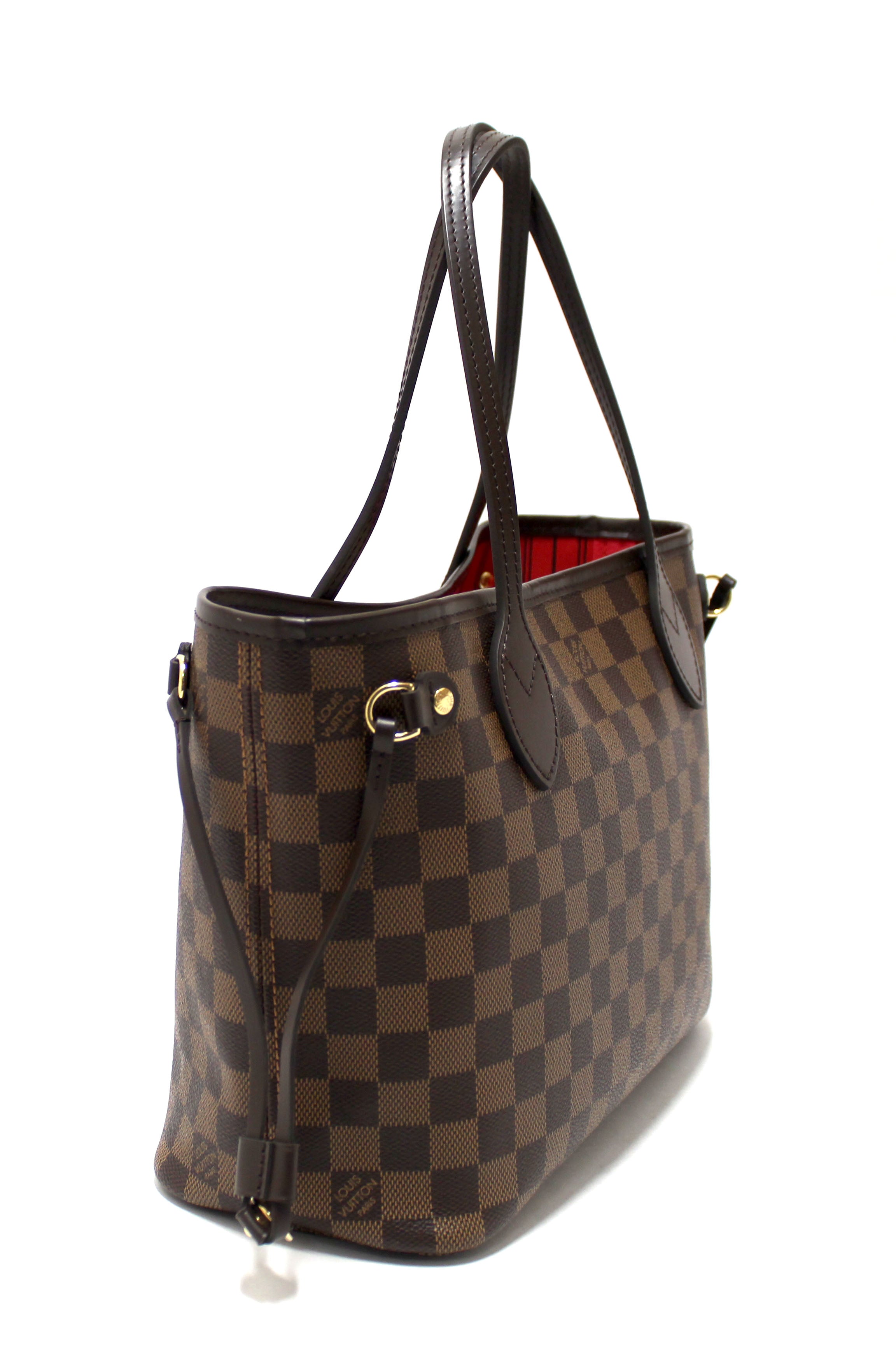 Authentic Louis Vuitton Damier Ebene Canvas Neverfull PM Shoulder Tote Bag - Luxury Handbag for Women, Perfect for Work, Travel & Shopping
