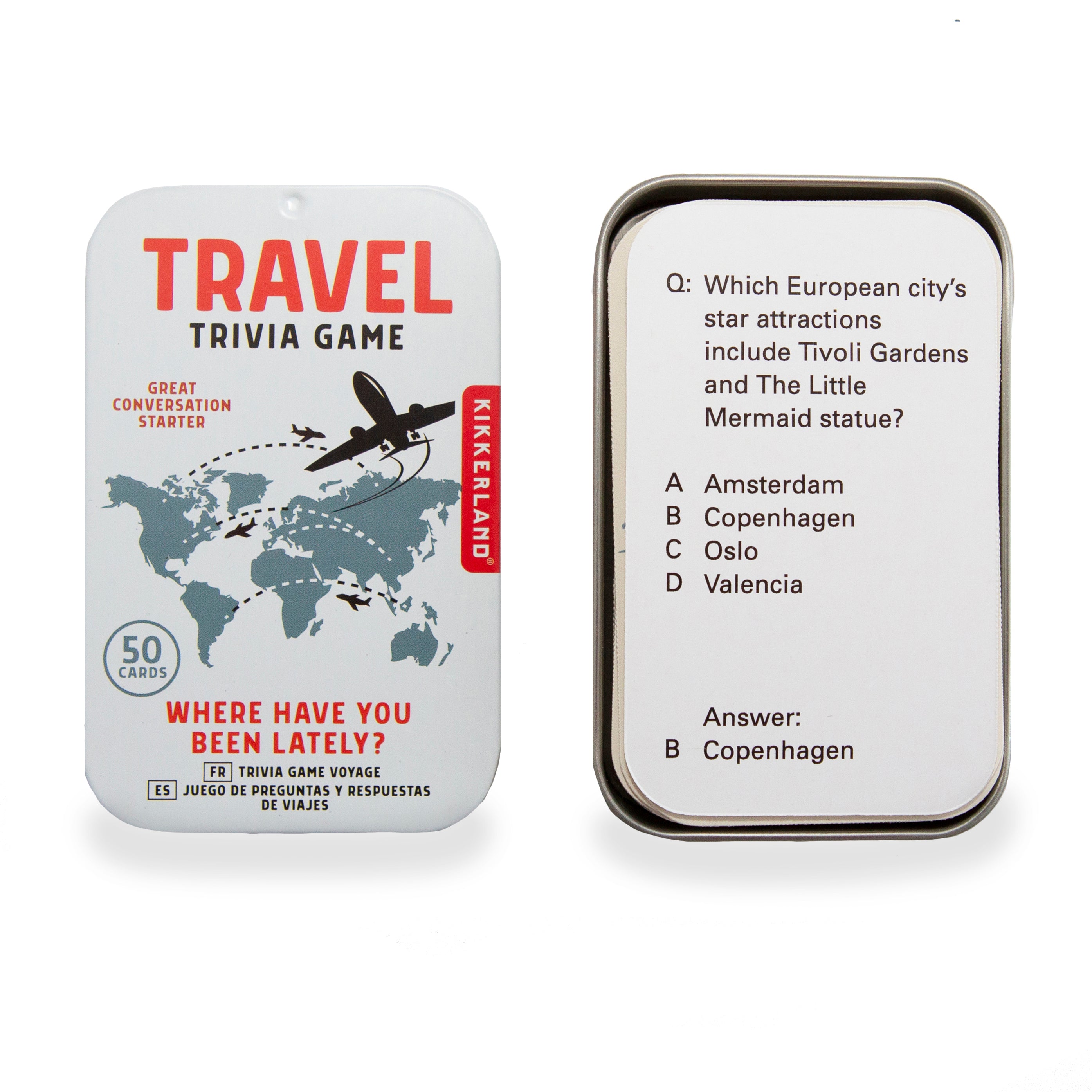 Fun Travel Trivia Card Game - Family Party & Road Trip Entertainment - Perfect for Vacations, Camping & Airplane Travel