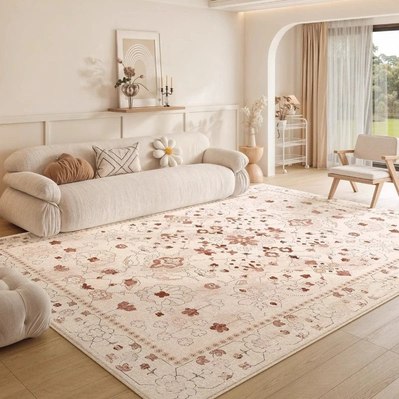 Briella Antibacterial Velvet All-Season Persian Waterproof Area Rug - Soft Non-Slip Living Room Carpet for Bedroom, Nursery & Home Decor
