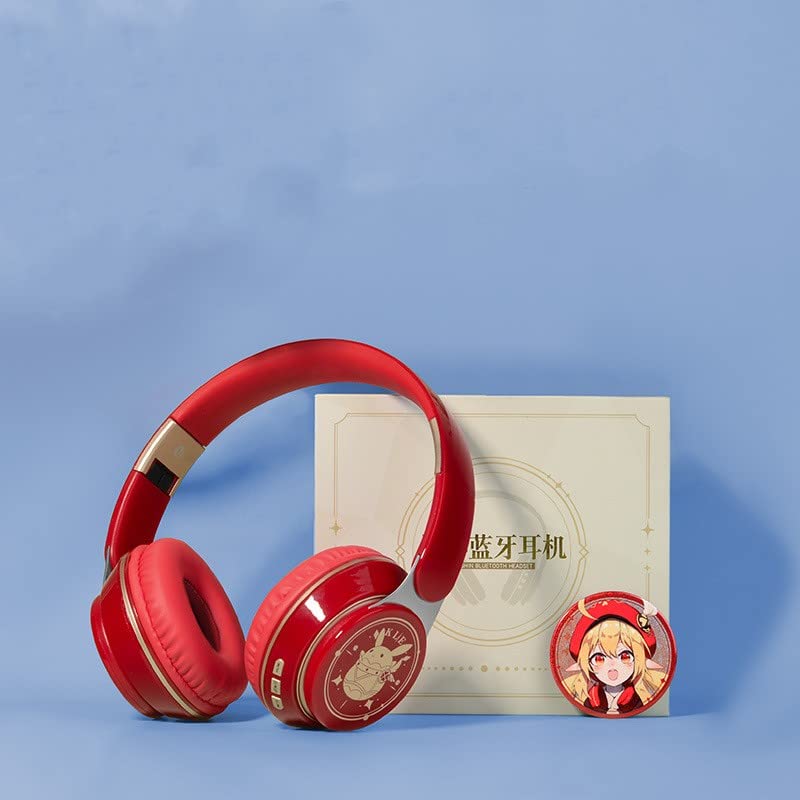 Hanaiette Wireless Bluetooth Headphones - Anime Genshin Impact Klee Style Gaming Headset with Crystal Clear Sound | Perfect for Gaming, Music & Travel
