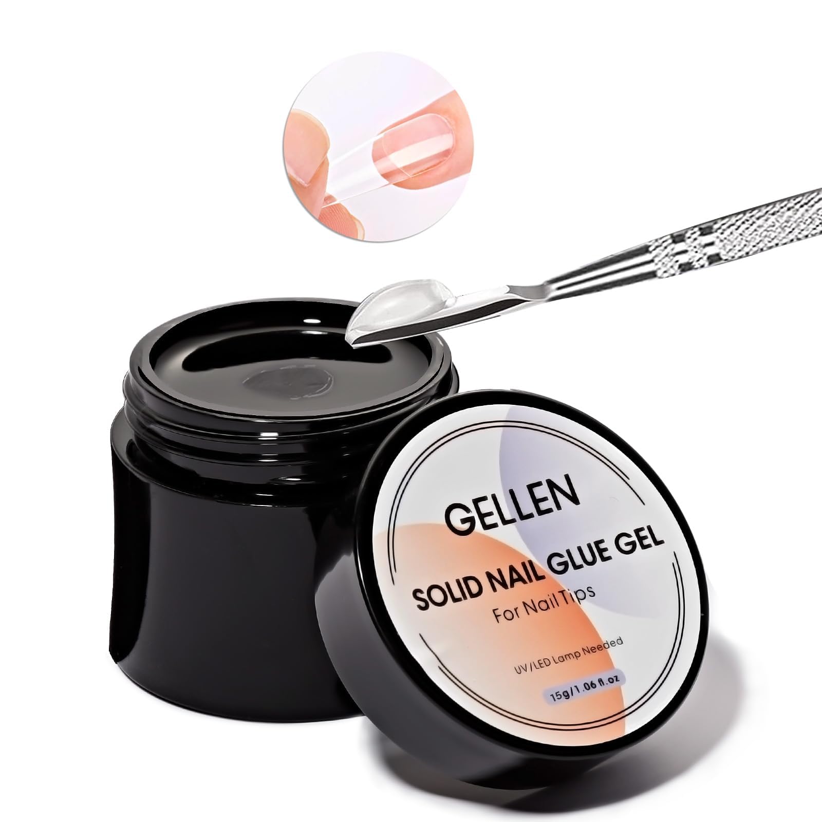 Gellen 15g Clear Soft Gel Nail Glue - Strong UV/LED Curing Press On Nails Adhesive for Fake Nails & Nail Art DIY | Long Lasting Builder Gel | Salon Quality Nail Extension Kit for Home Manicures & Professional Use | Perfect for Nail Extensions, Acrylics & Gel Polish | Ideal for Bridal, Party, Special Occasion & Everyday Nail Looks | Great for DIY Nail Art, Salon Professionals & At-Home Manicures
