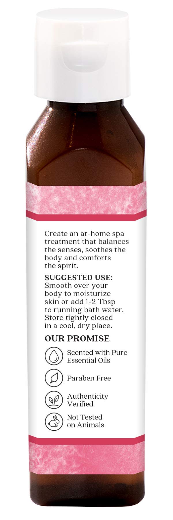 Aura Cacia Geranium Body Oil for Relaxation & Moisturizing - 4 fl oz - Perfect for Massage, Aromatherapy & Skin Care