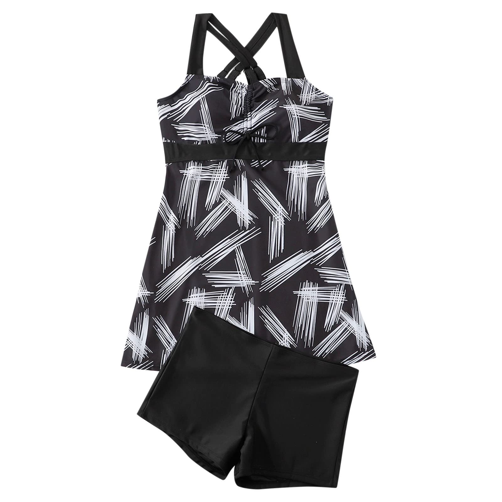 Women's Floral Printed Loose Fit Tankini Swimsuits - Modest Two Piece Bathing Suit for Beach, Pool & Vacation | Blouson Style Comfortable Swimwear