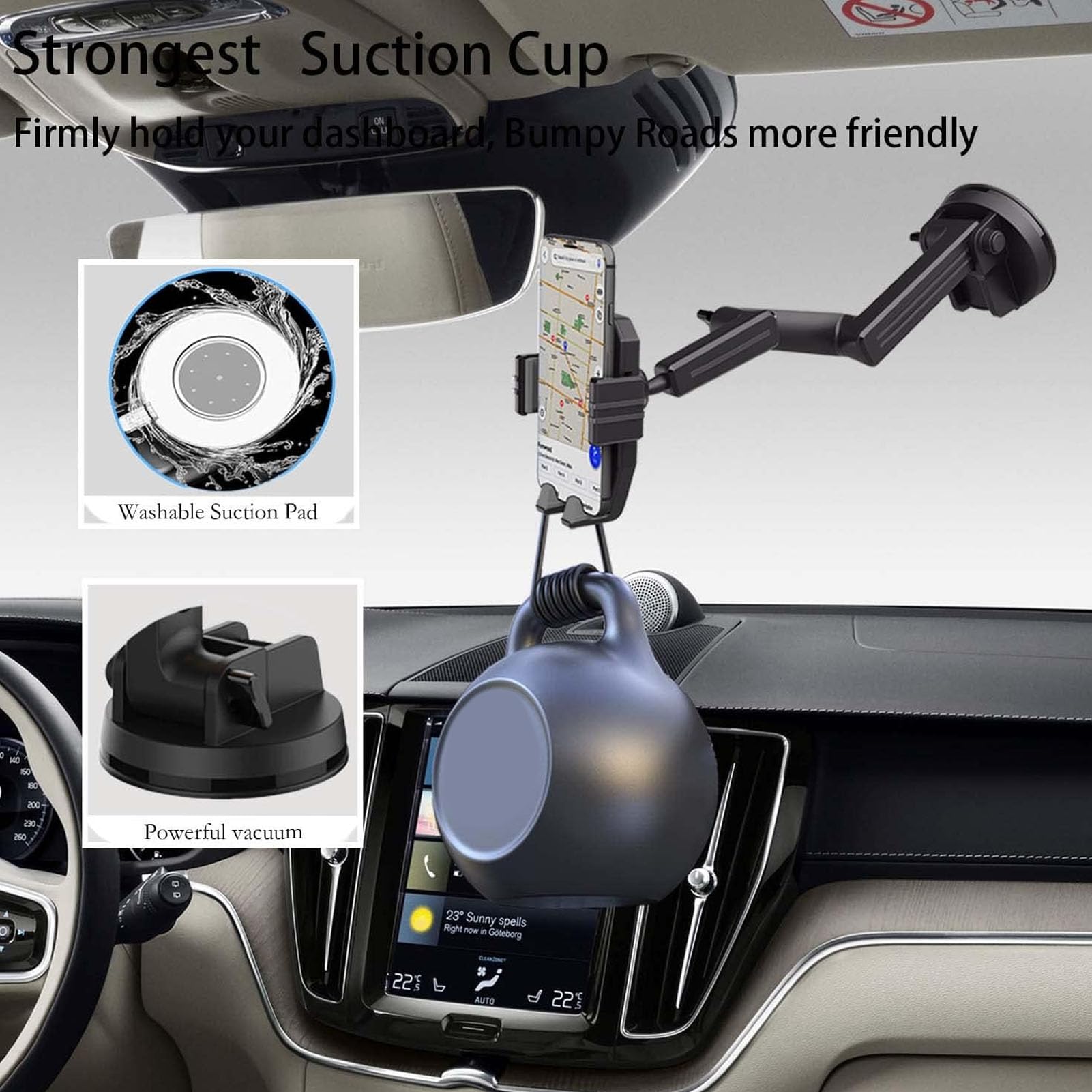 Heavy Duty Truck Phone Mount Holder - 16.9