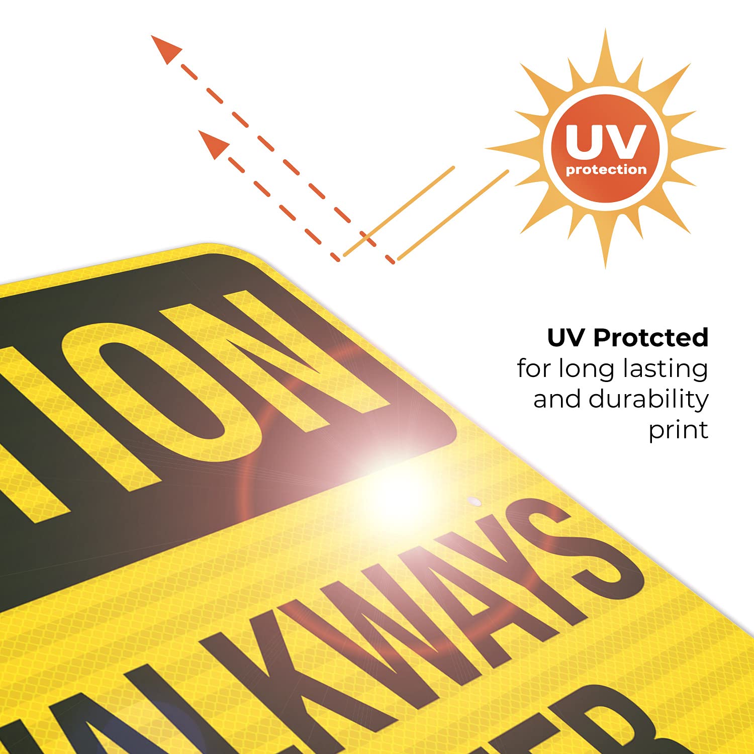 3M EGP Reflective Aluminum Winter Warning Sign - 24x30 Inch Slippery Walkway Caution Sign for Icy Conditions | Durable .080 Thick Fade-Resistant Metal Sign | Made in USA | Perfect for Parking Lots, Sidewalks & Business Entrances