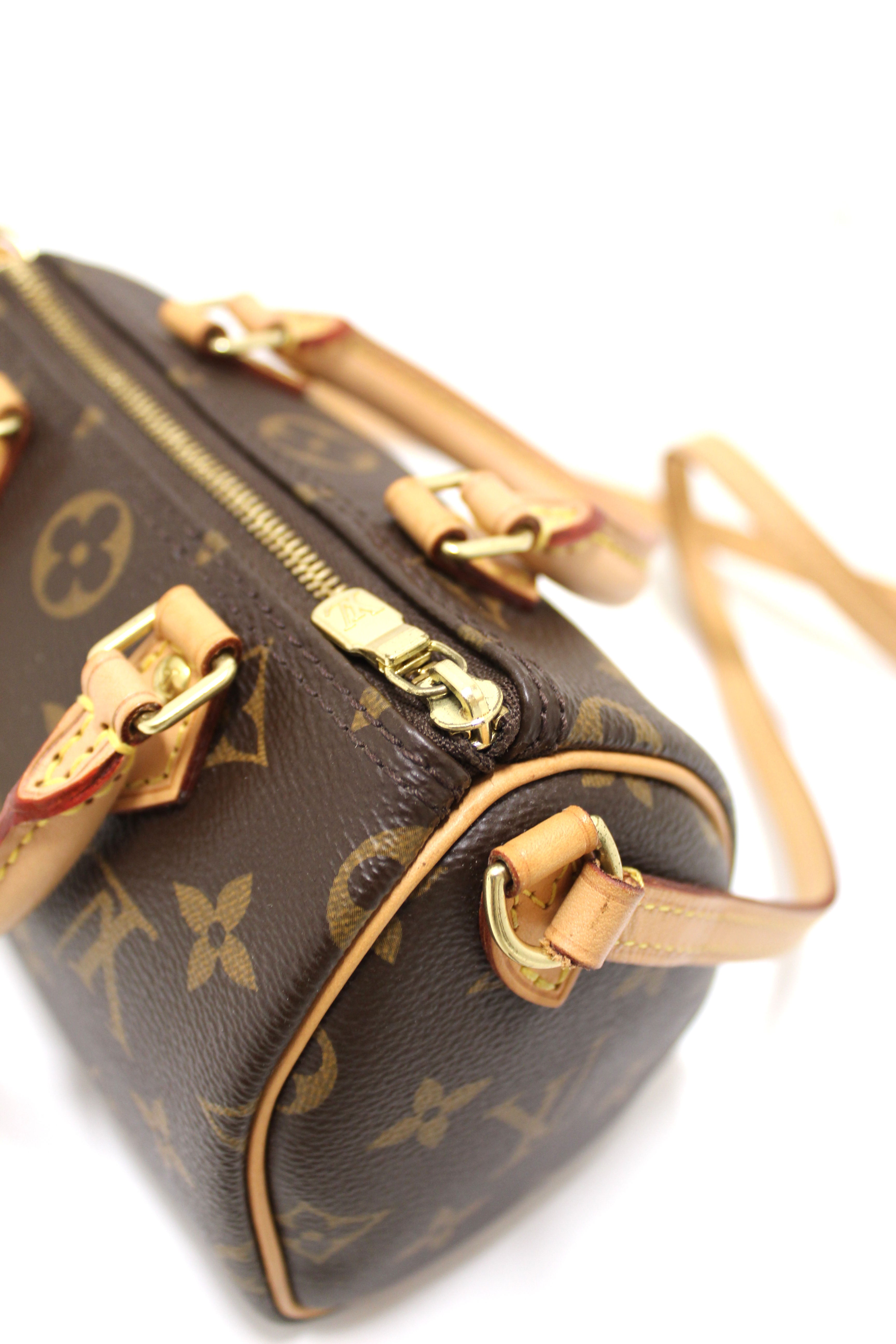 Authentic Louis Vuitton Monogram Nano Speedy Crossbody Bag - Luxury Designer Handbag for Women, Perfect for Everyday Use, Travel & Special Occasions