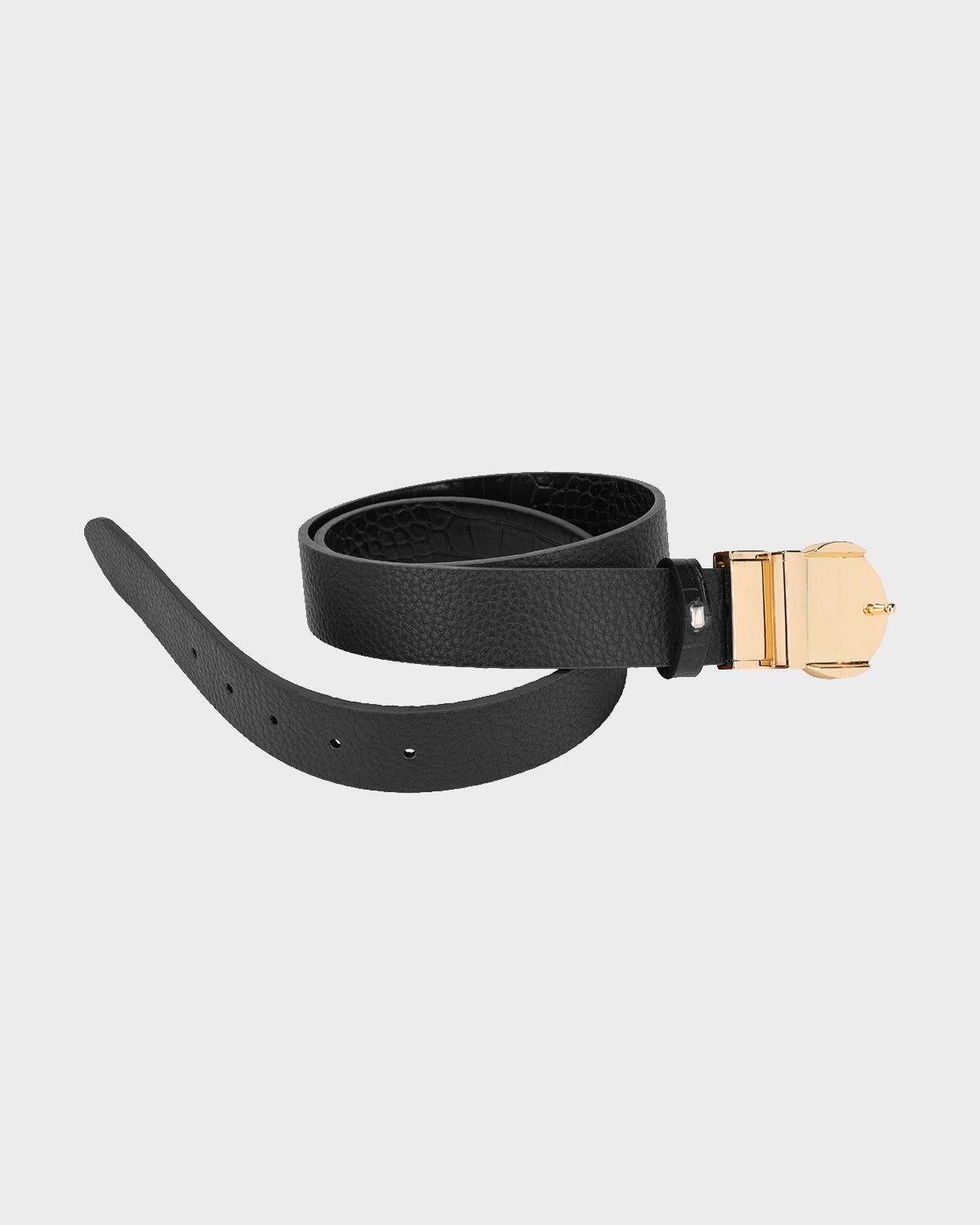 **Apollo 2 Black Leather Belt for Men - Stylish & Durable Dress & Casual Belt for Everyday Wear**