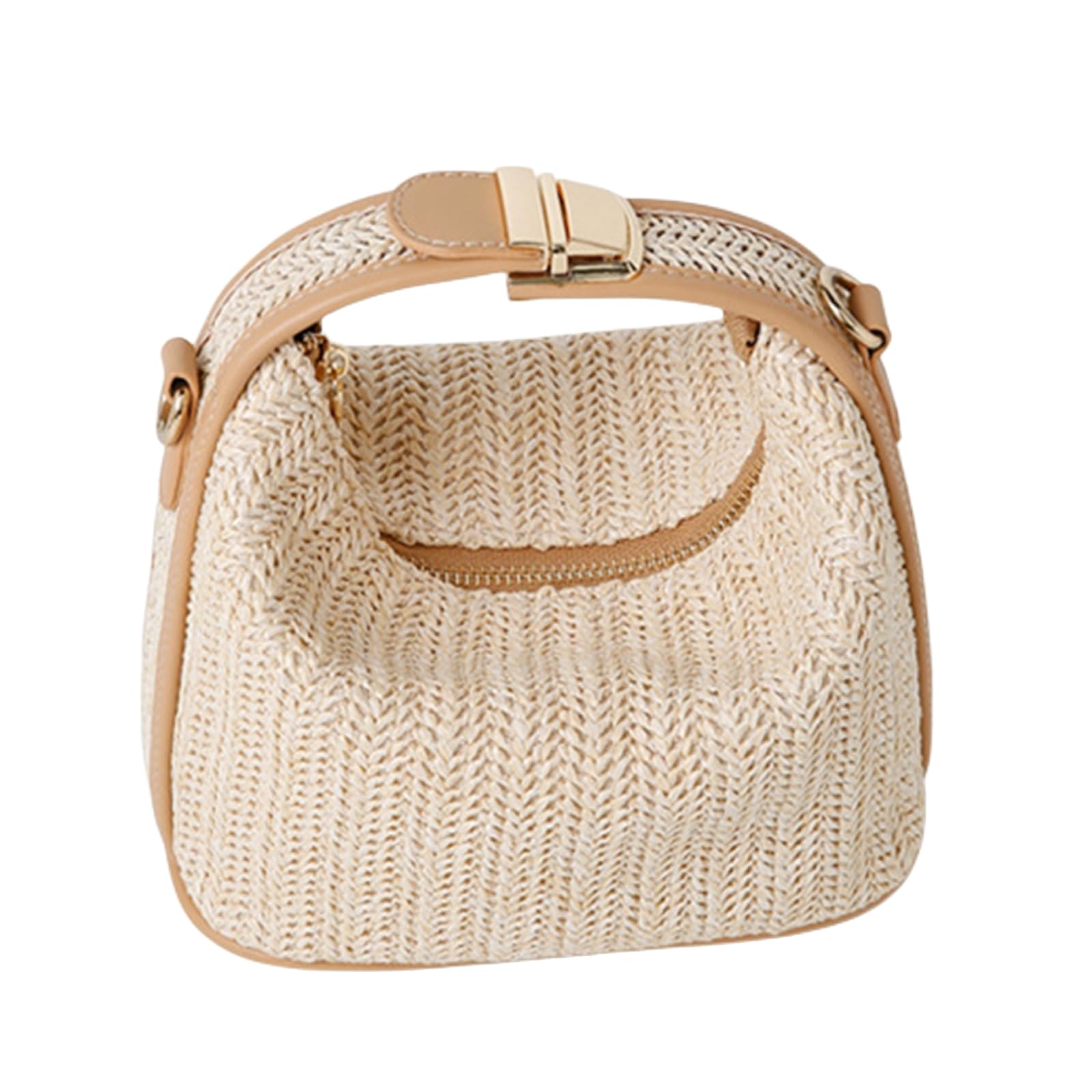 Handmade Straw Woven Crossbody Bag for Women - Eco-Friendly Beach Tote & Summer Top Handle Bucket Purse | Perfect for Vacation, Pool Parties & Boho Fashion Outfits