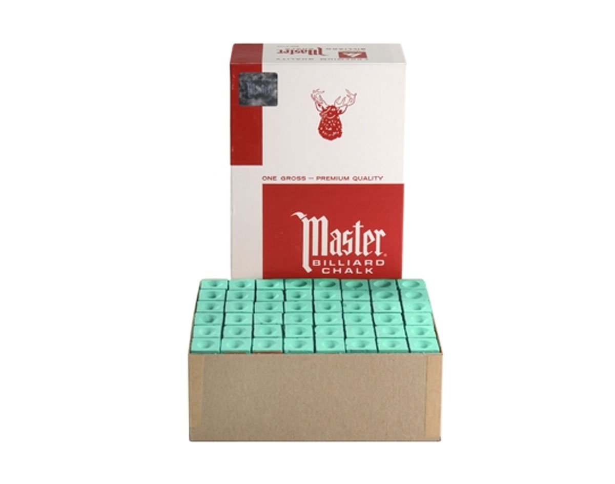 Master Chalk Dozen Box - Premium Green Billiard Chalk for Pool & Snooker | Perfect for Professional Players & Home Game Rooms