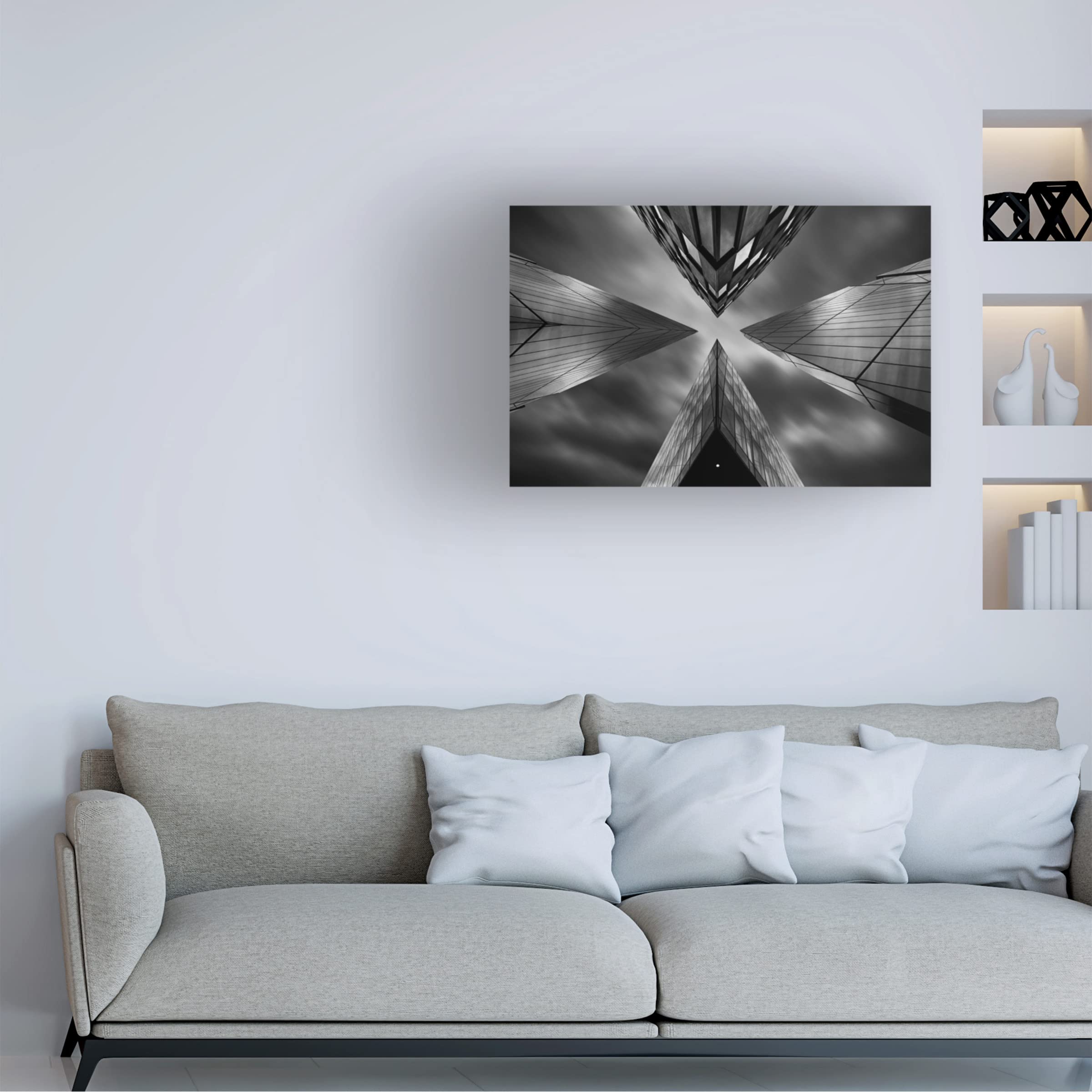 Trademark Fine Art 'The Meeting' Canvas Wall Art by Martin Marcisovsky - Modern Home Decor for Living Room, Bedroom & Office