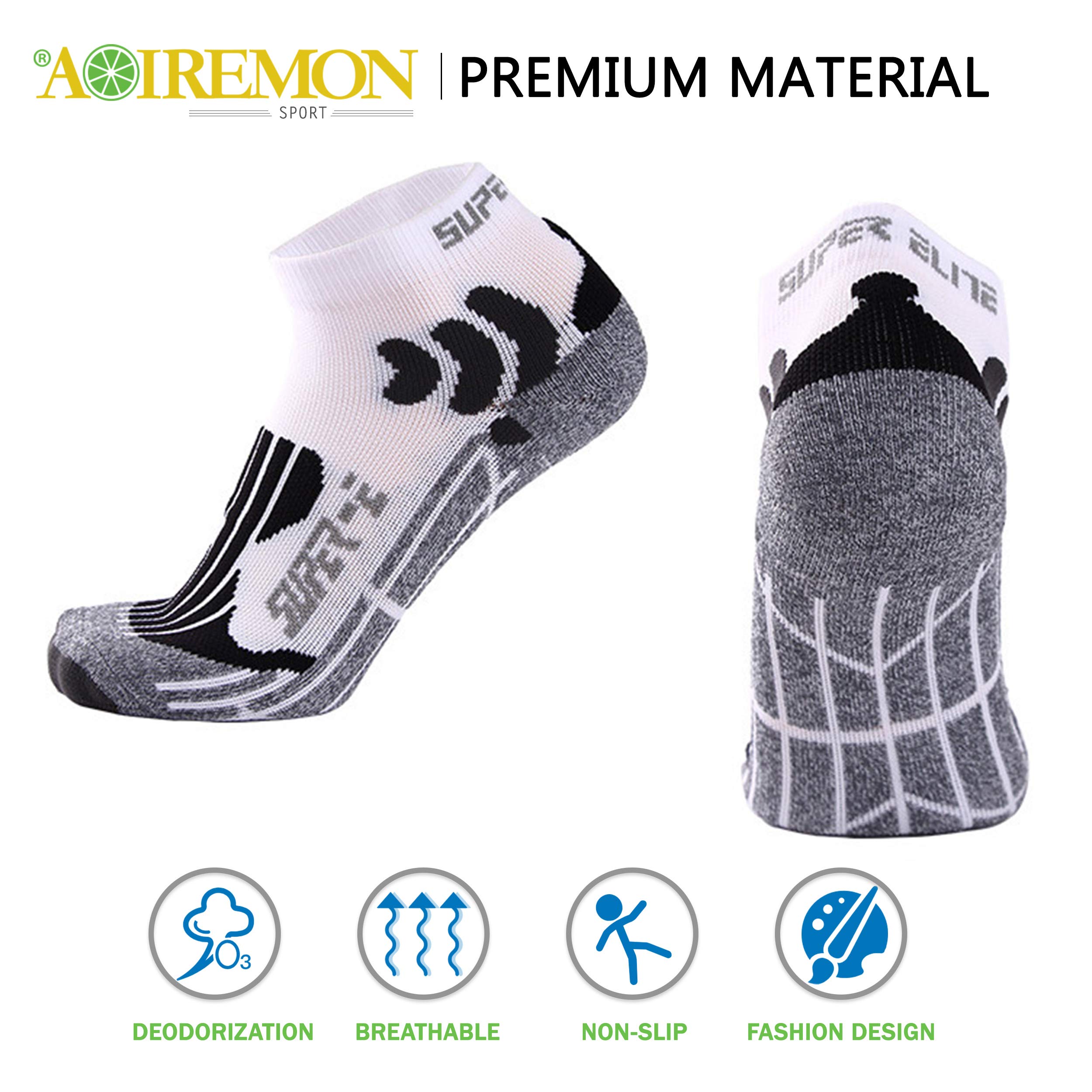 AOIREMON Men's & Women's No Show Athletic Socks - Low Cut Breathable Running Socks with Comfortable Mesh Design (4-6 Pairs) - Perfect for Sports, Gym Workouts & Daily Wear