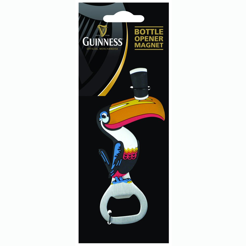 Guinness Toucan PVC Bottle Opener & Fridge Magnet - Irish Pub Souvenir for Beer Lovers - Perfect for Home Bars, Man Caves & Gifts