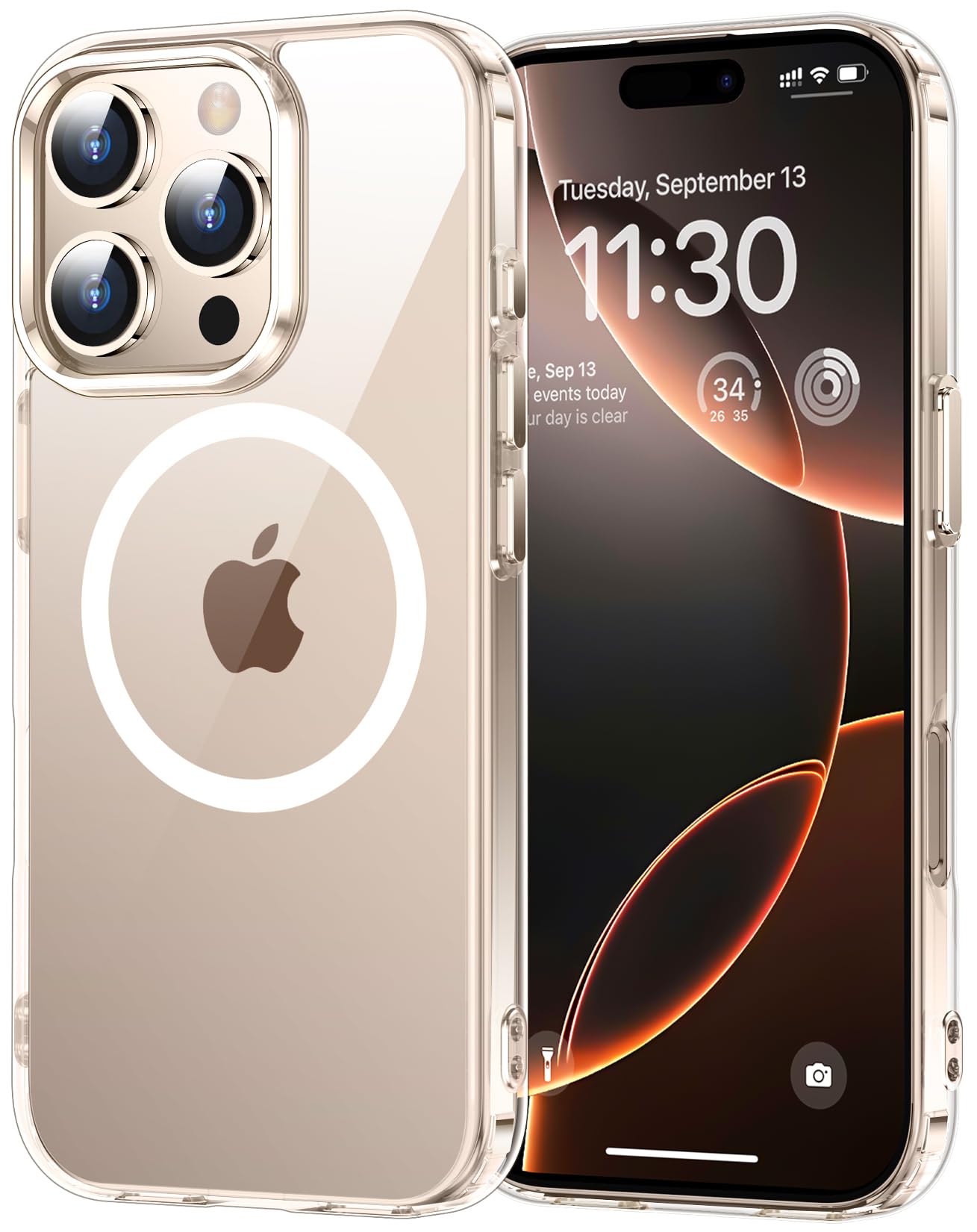 SPIDERCASE iPhone 16 Pro Max Case - Military-Grade Drop Protection | Anti-Yellowing | Ultra Slim Clear Cover with Home Button Stickers | Perfect for Outdoor Adventures & Daily Use
