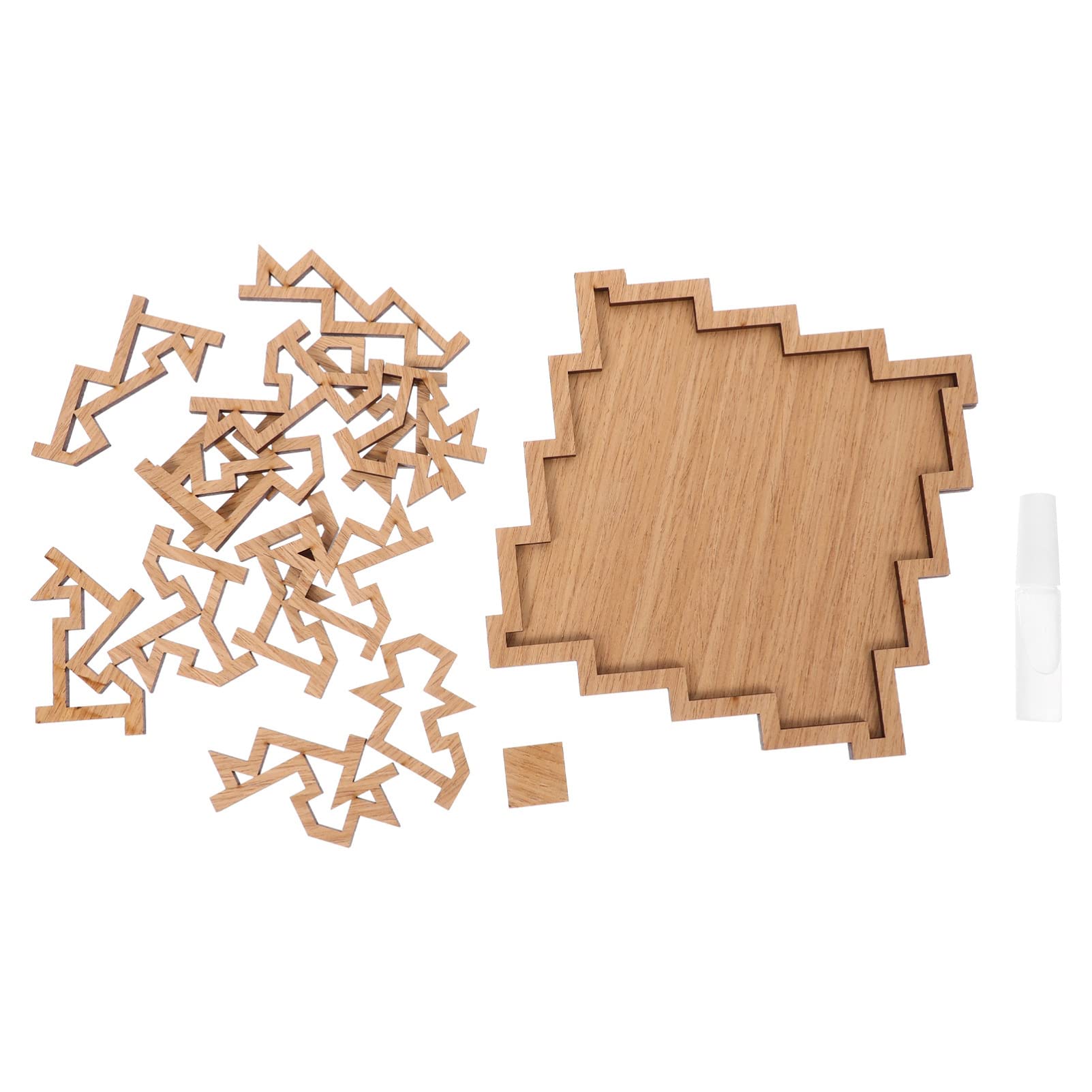 TOYANDONA Challenging Wooden Puzzle for Adults & Kids - Mind Bending Irregular Shaped Jigsaw Brain Teaser - Educational Toy & Birthday Gift for Family Game Night & Classroom Activities