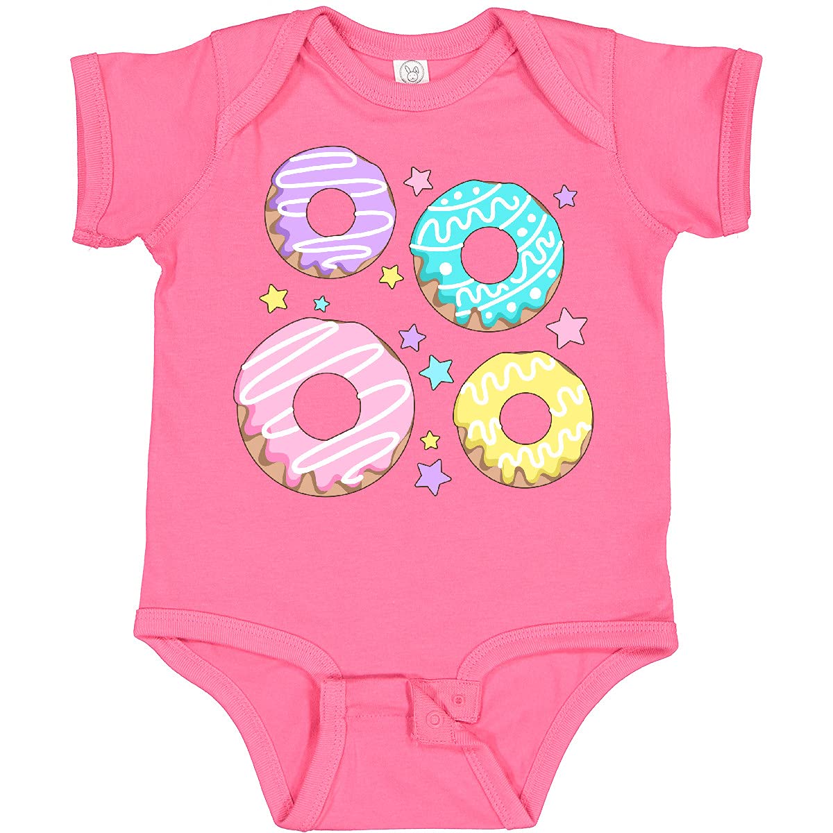 Inktastic Easter Pastel Donuts with Frosting and Stars Baby Bodysuit - Cute Easter Outfit for Infants, Soft Cotton Onesie for Boys & Girls - Perfect for Easter Photos, Family Gatherings & Spring Celebrations