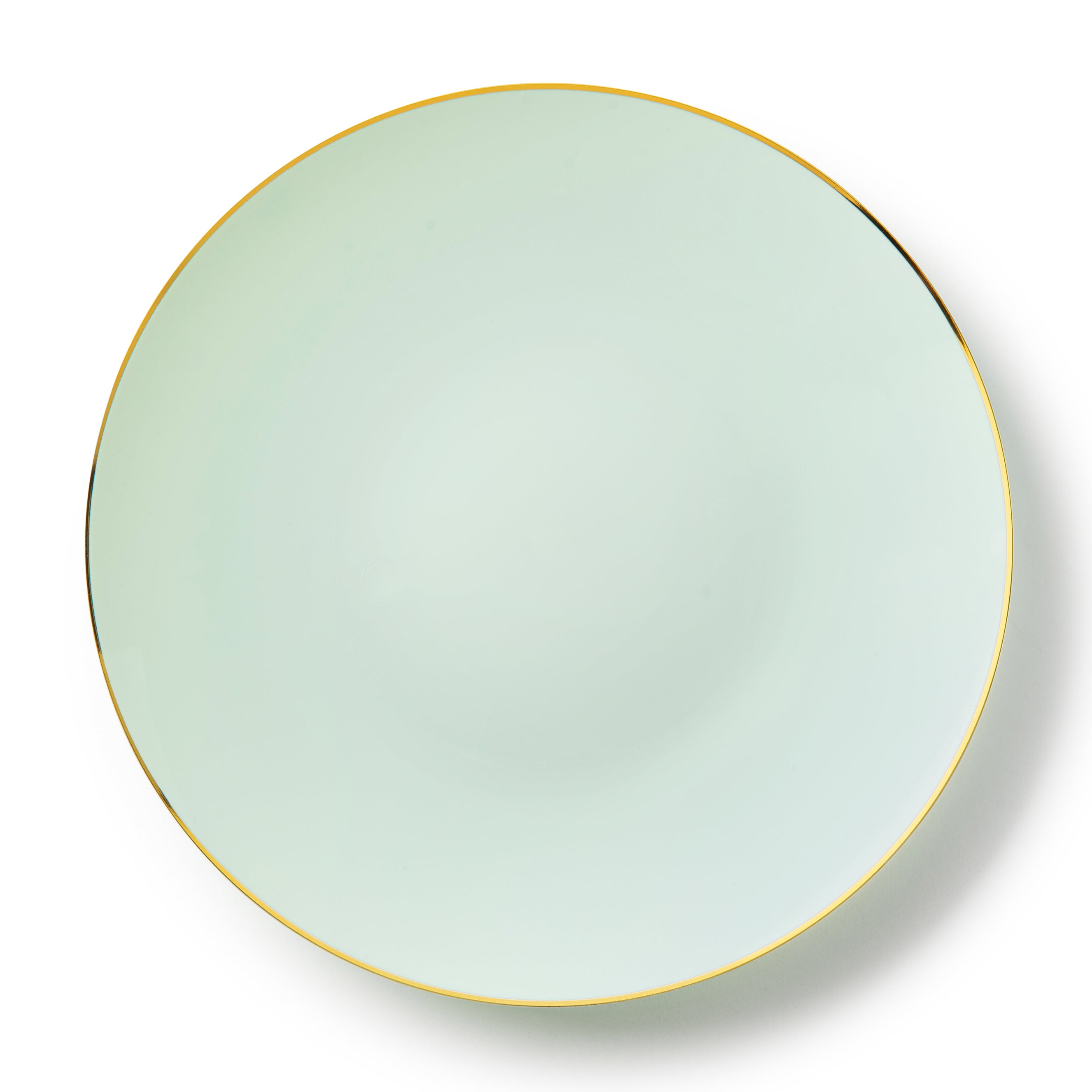 32-Piece Green & Gold Round Plastic Dinnerware Set for 16 Guests - Eco-Friendly Disposable Plates, Bowls, Cups & Cutlery - Perfect for Parties, Picnics, BBQs & Outdoor Events