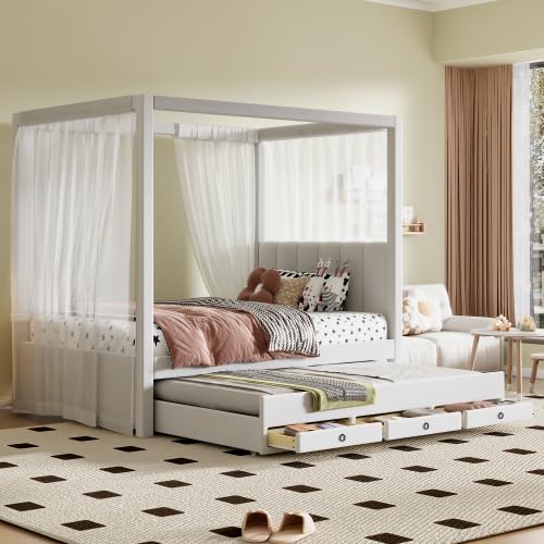 Beige With Trundle+3drawers