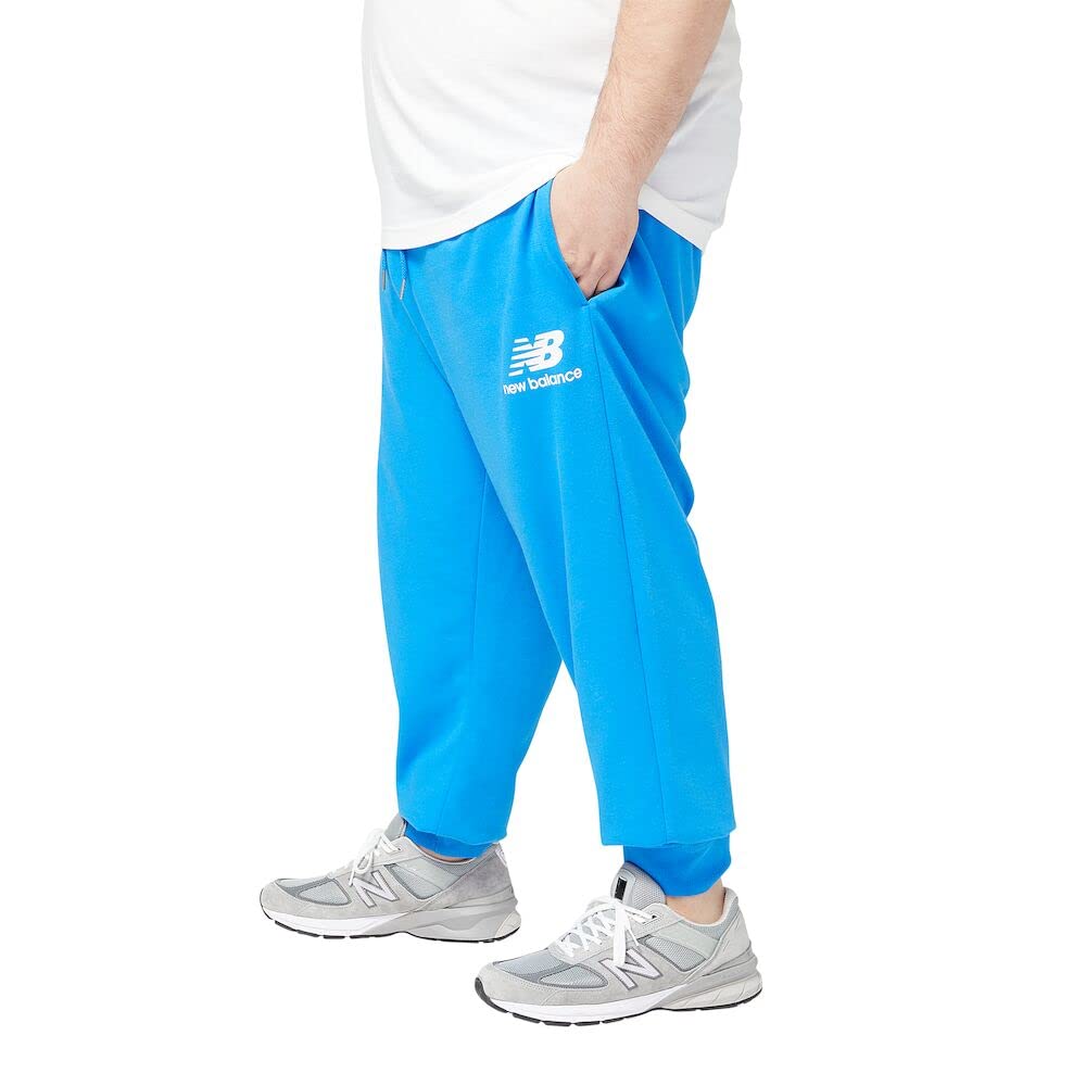 New Balance Men's NB Essentials Stacked Logo Sweatpants - Comfortable Joggers for Casual Wear, Gym & Lounge