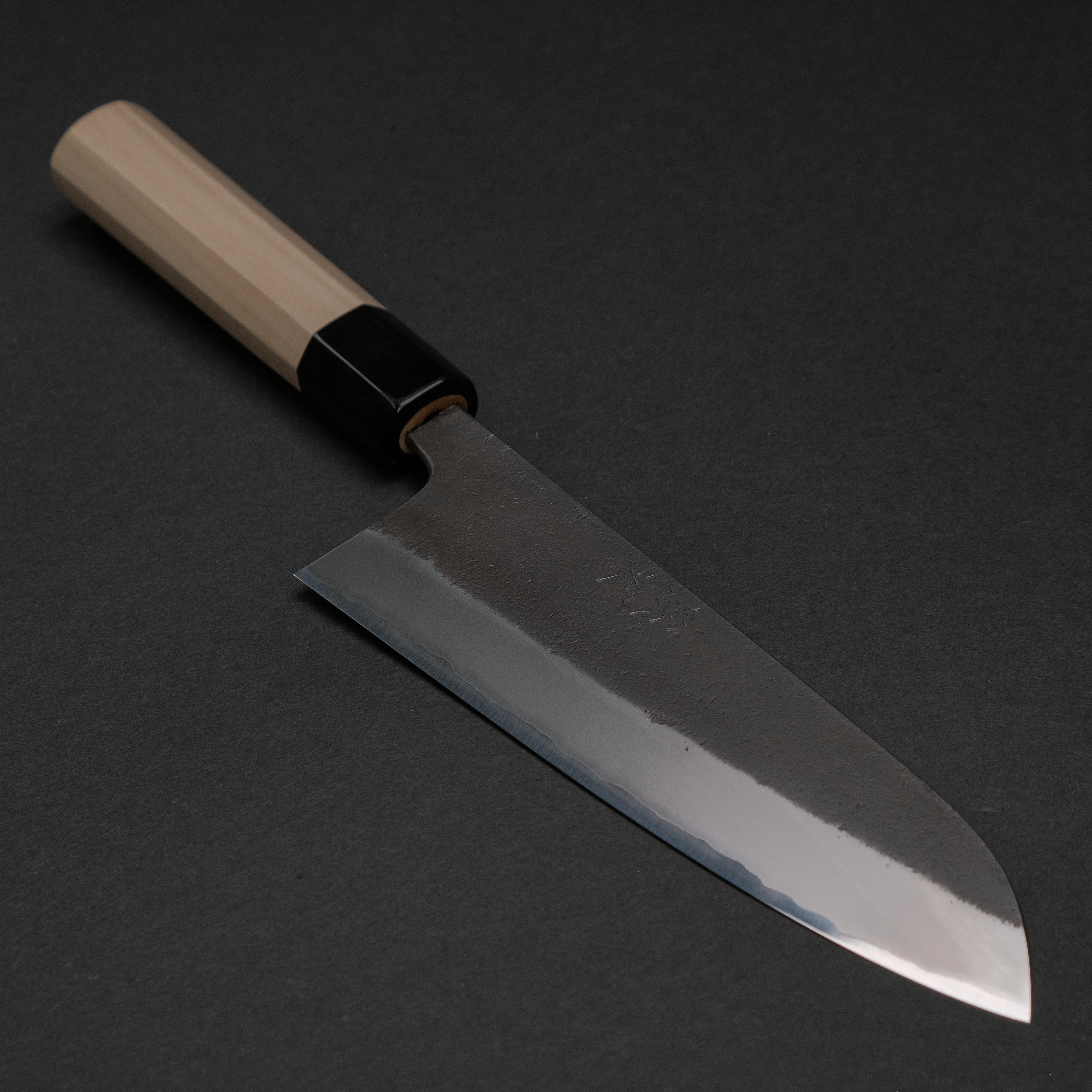 Premium Toshihiro Wakui White #2 Nashiji Santoku Knife 180mm with Magnolia Handle - Japanese Chef Knife for Slicing, Dicing & Mincing - Perfect for Home Cooks & Professional Kitchens