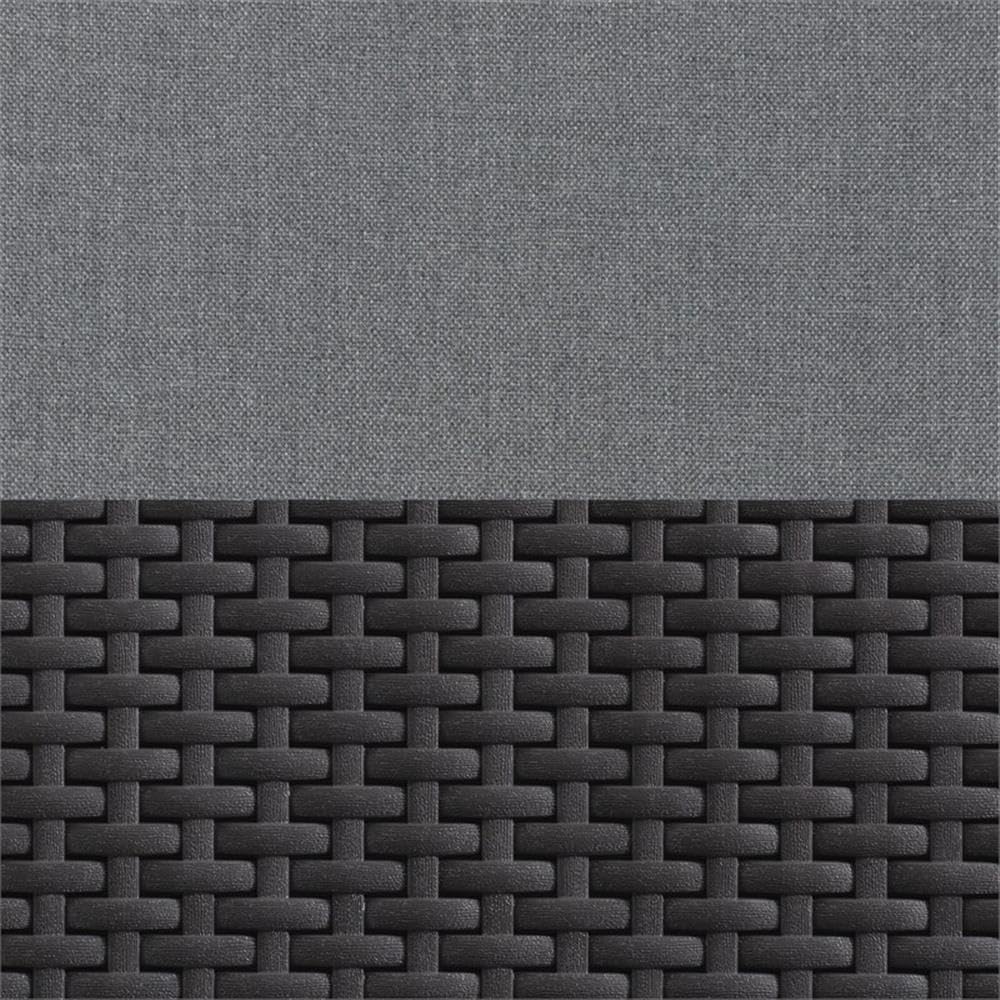 Premium Black Wicker Rattan 6-Piece Patio Sectional Set with Gray Cushions - Outdoor Furniture for Lakefront, Garden, Backyard & Poolside Relaxation